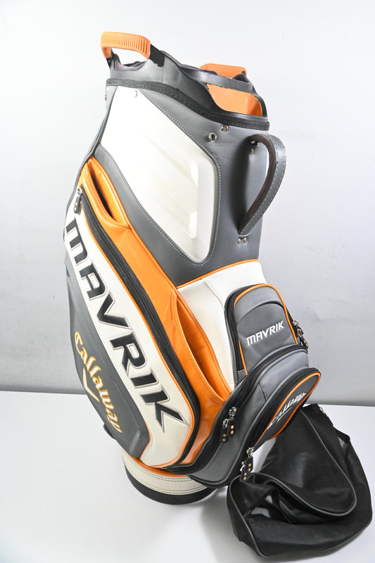 Callaway Mavrik Tour Bag / 14-Way Divider / White, Grey & Orange