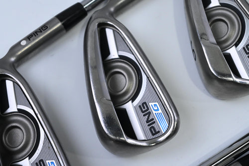 Ping G Series Irons / 4-PW+SW / White Dot / Regular Flex Ping AWT 2.0 Shafts