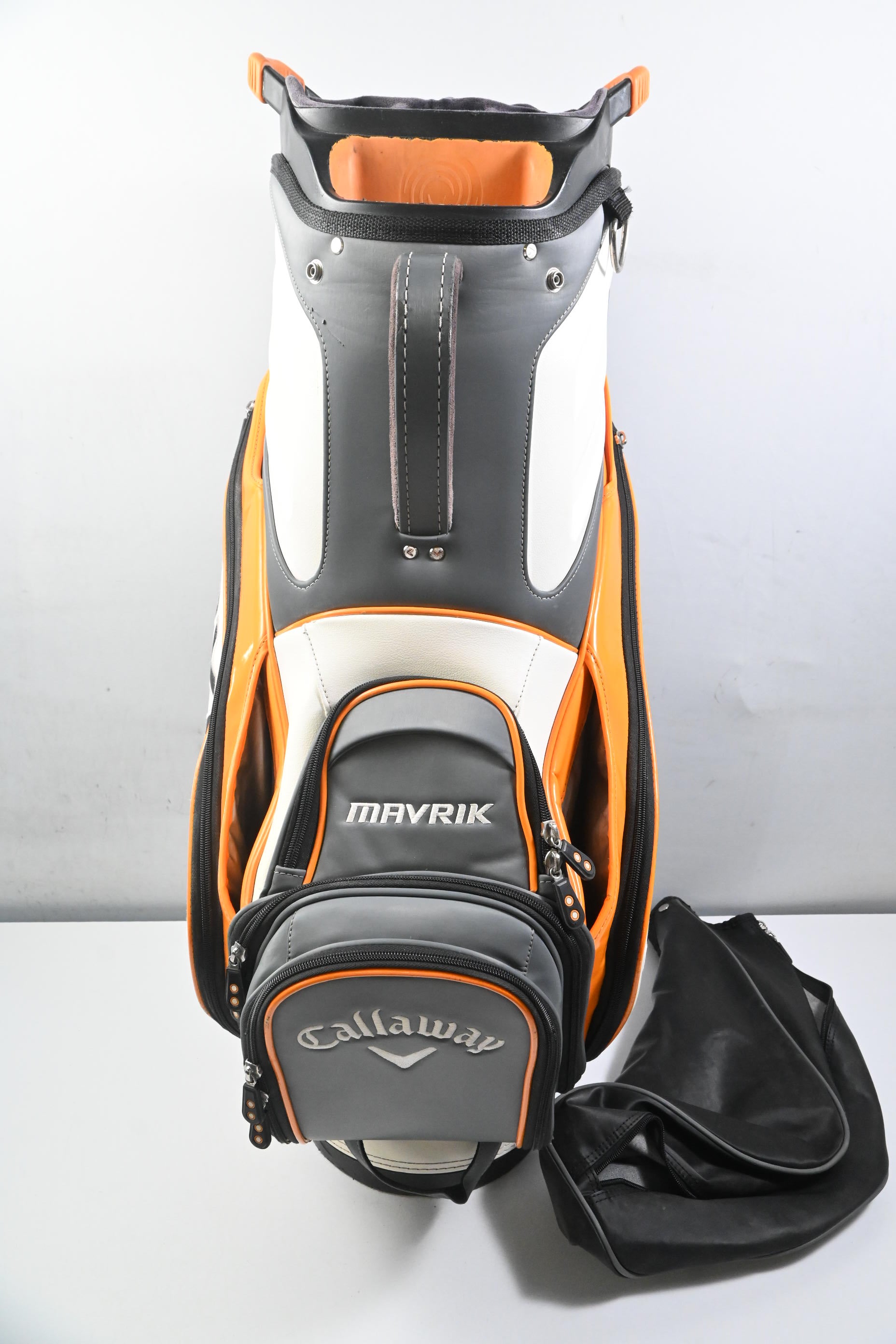 Callaway Mavrik Tour Bag / 14-Way Divider / White, Grey & Orange