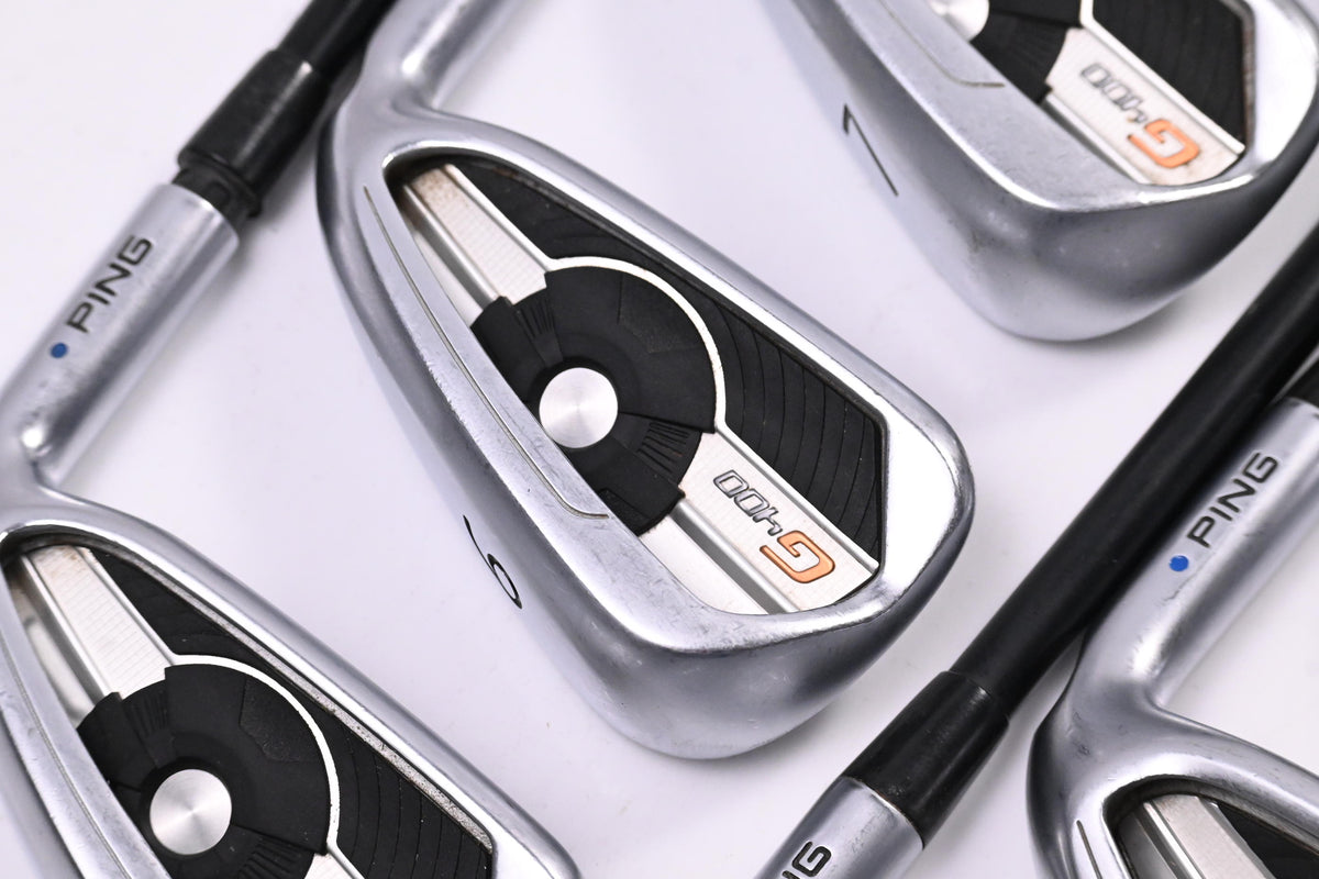 Ping G400 Irons / 5-PW+GW+SW / Blue Dot / Regular Flex Ping Alta CB Shafts