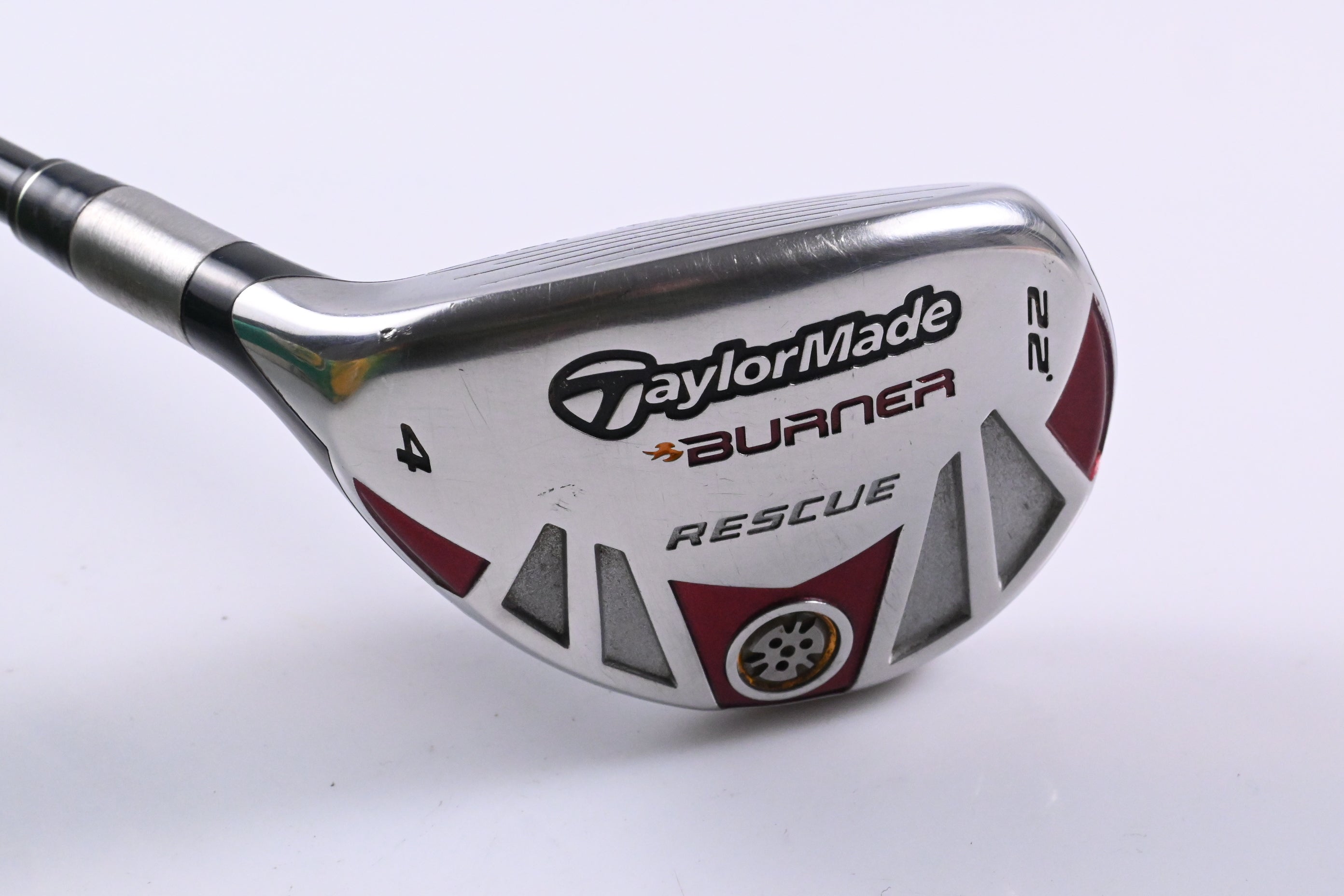 Left Hand Taylormade Burner 2007 #4 Hybrid / 22 Degree / Regular Flex REAX 65