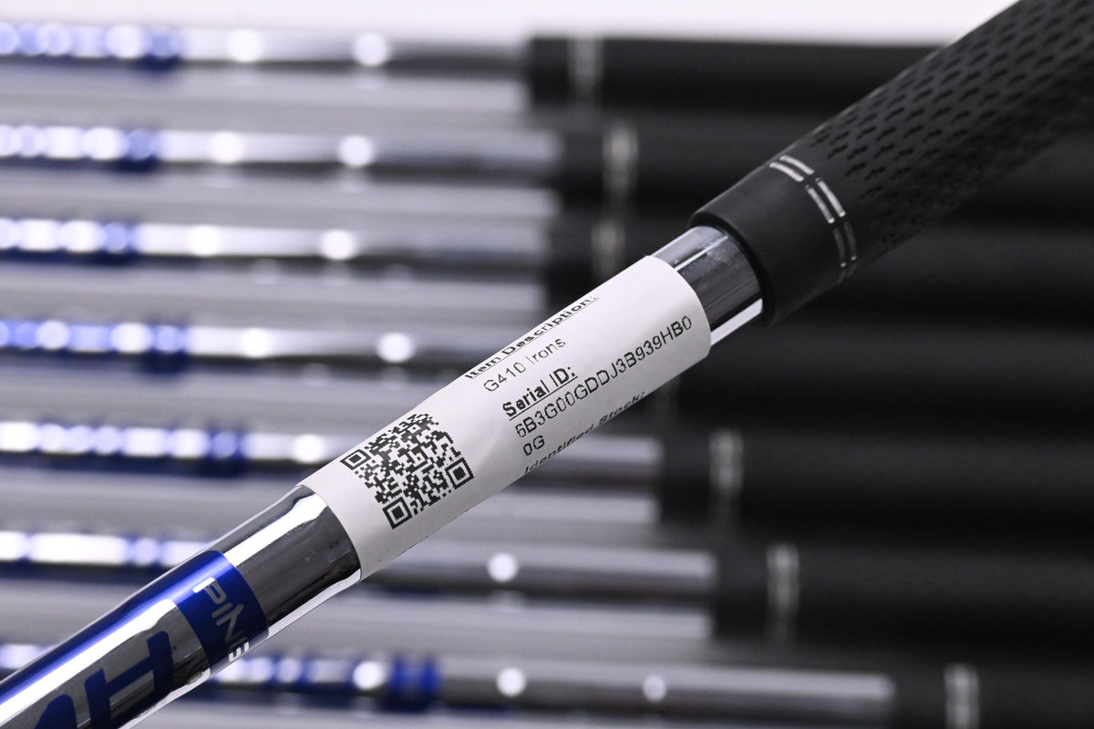 Ping G410 Irons / 4-PW+GW+SW / White Dot / Regular Flex Ping AWT 2.0 Shafts