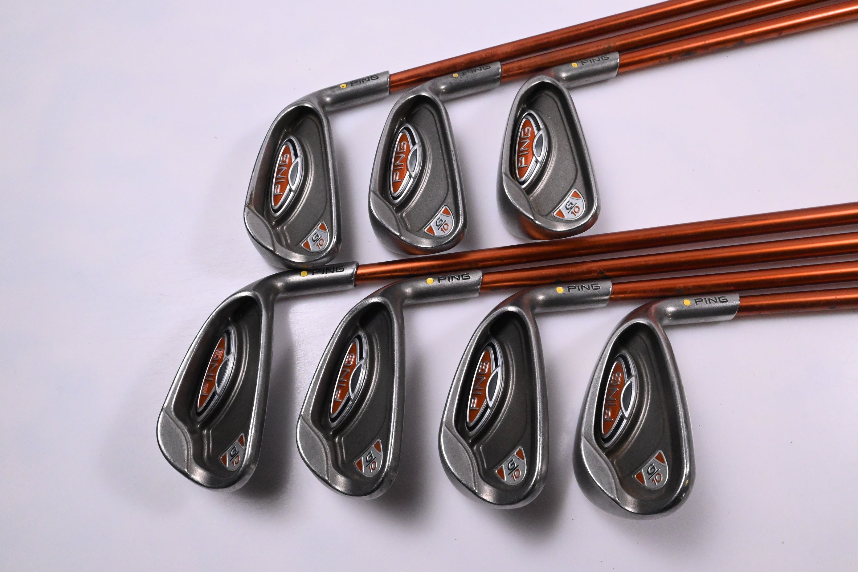 Ping G10 Irons / 5-PW+SW / Yellow Dot / Regular Flex Ping TFC 129 I Shafts
