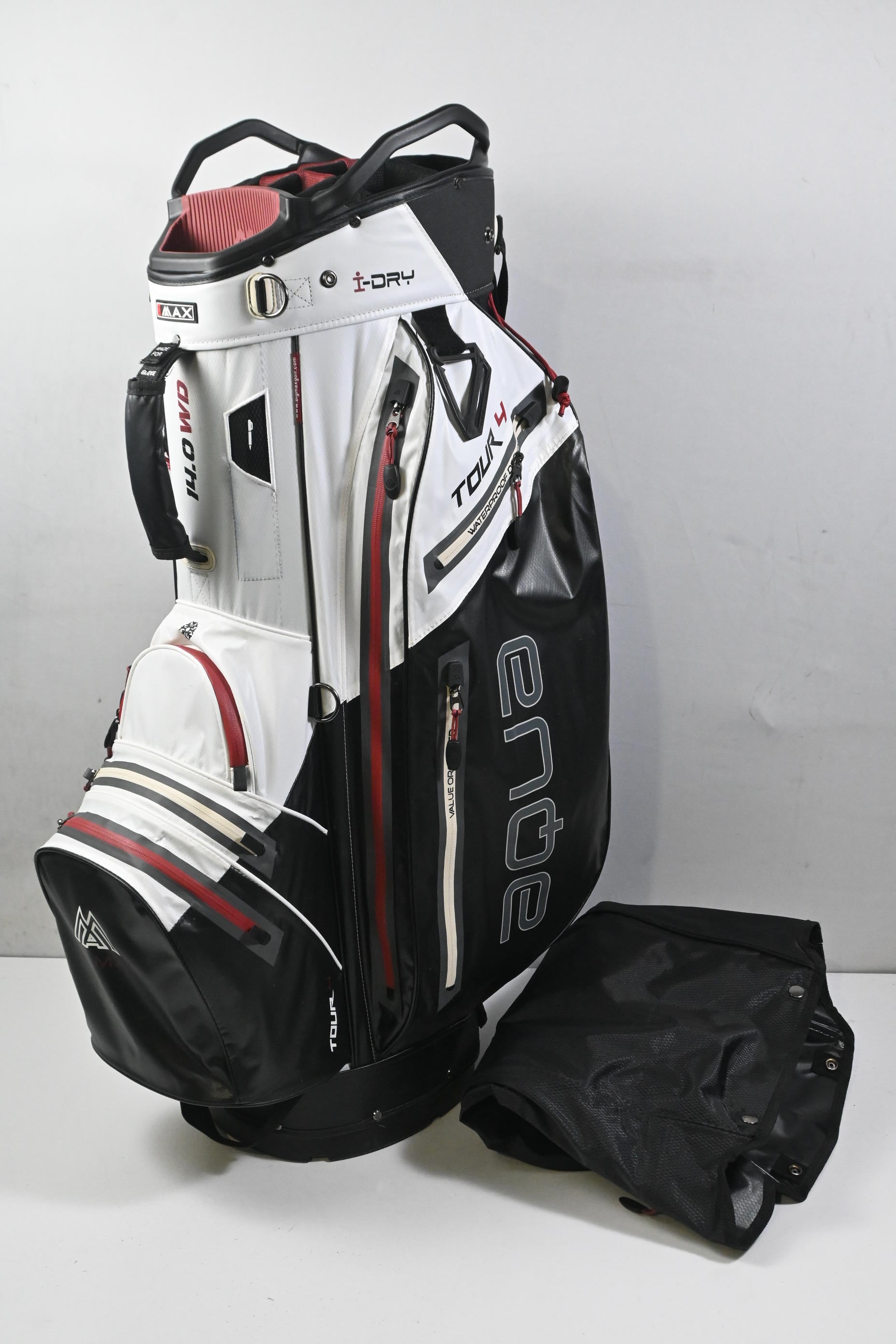 Big Max i-Dry Tour 4 Cart Bag / 14-Way Divider / White, Black, Red