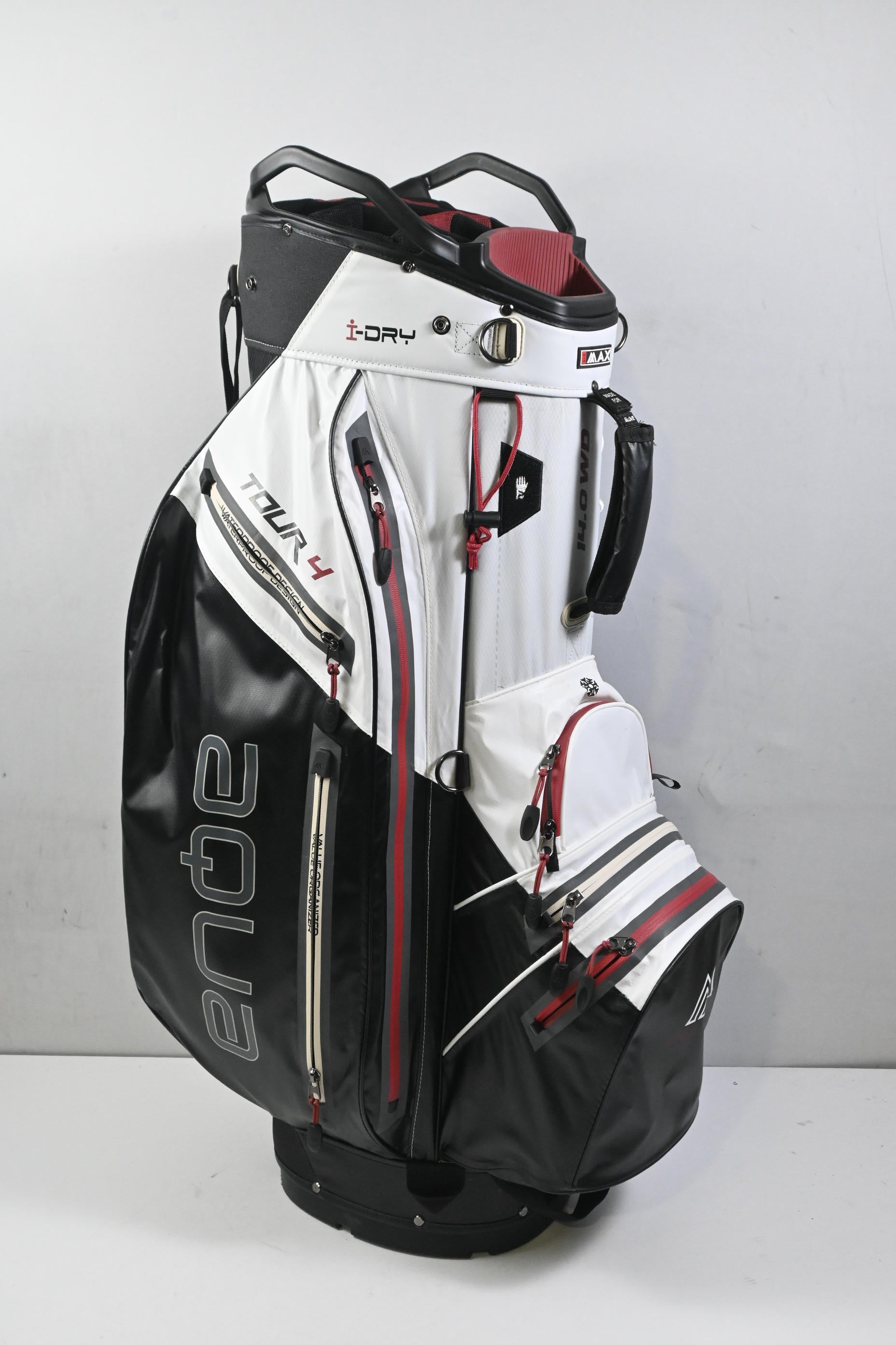 Big Max i-Dry Tour 4 Cart Bag / 14-Way Divider / White, Black, Red