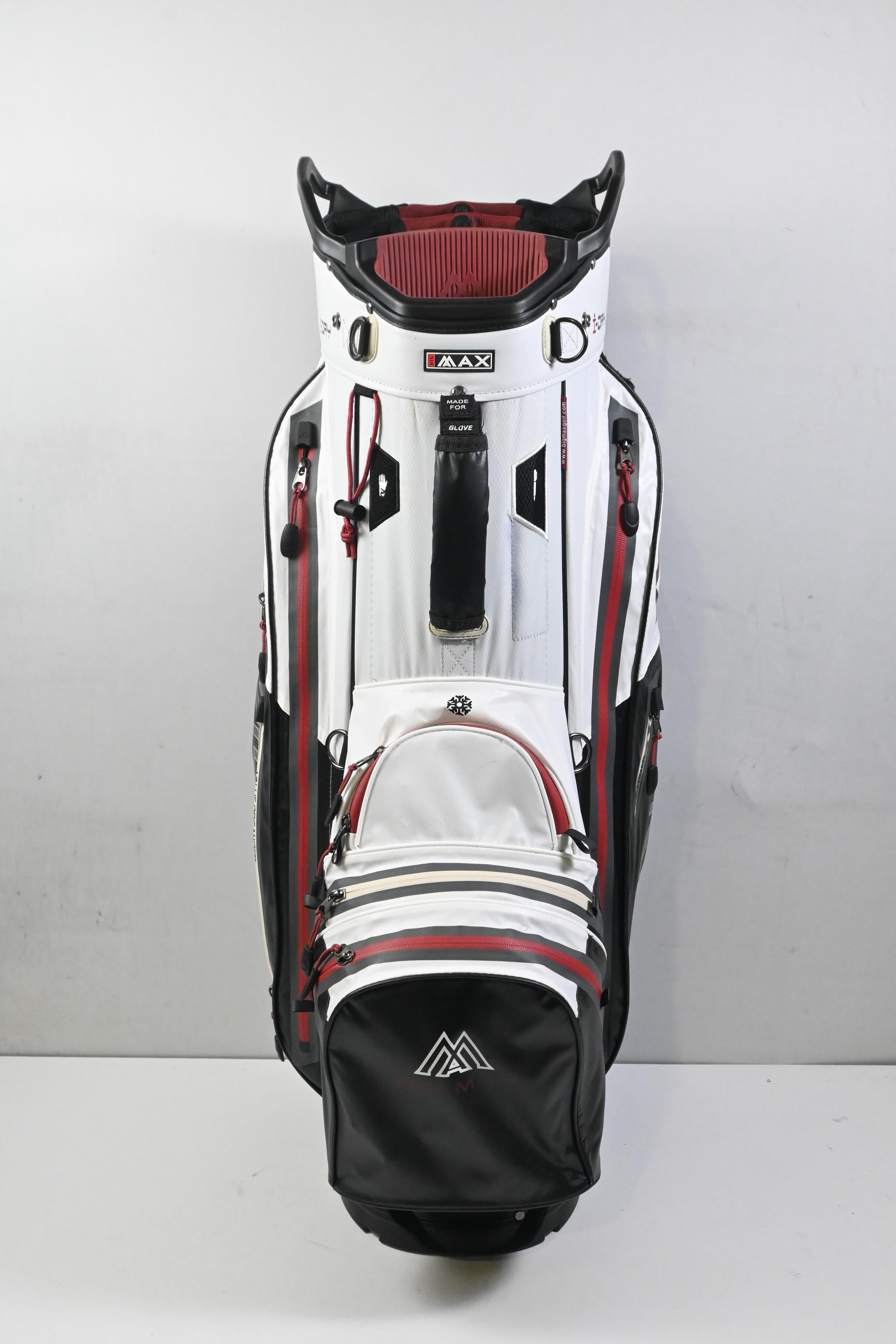 Big Max i-Dry Tour 4 Cart Bag / 14-Way Divider / White, Black, Red
