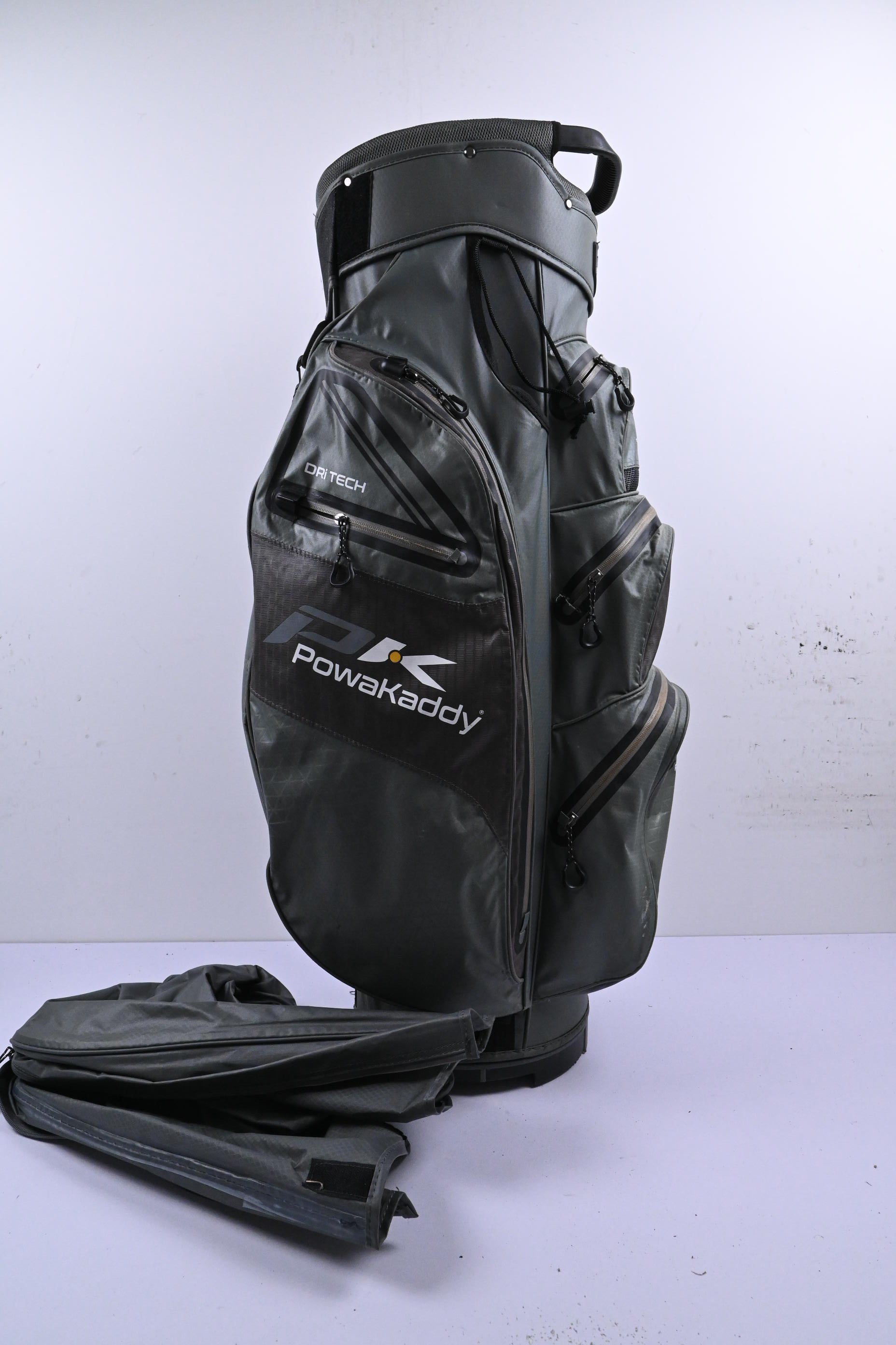Powakaddy Dri Tech Cart Bag / 14-Way Divider / Grey & Black