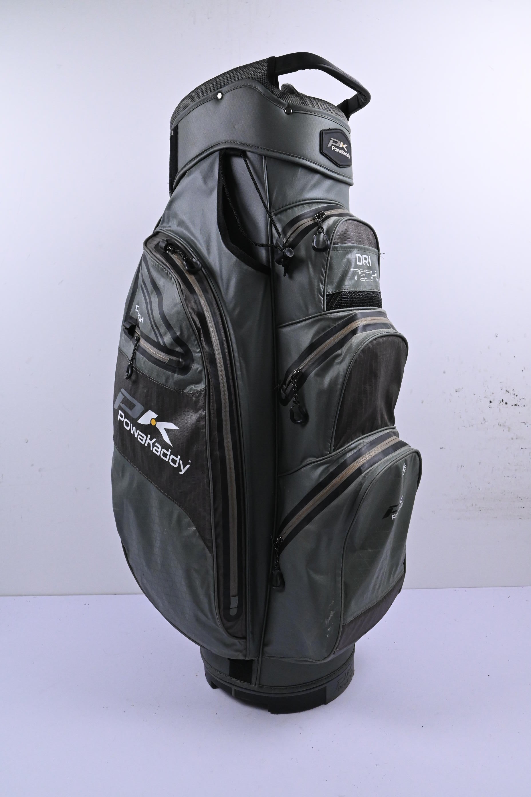 Powakaddy Dri Tech Cart Bag / 14-Way Divider / Grey & Black