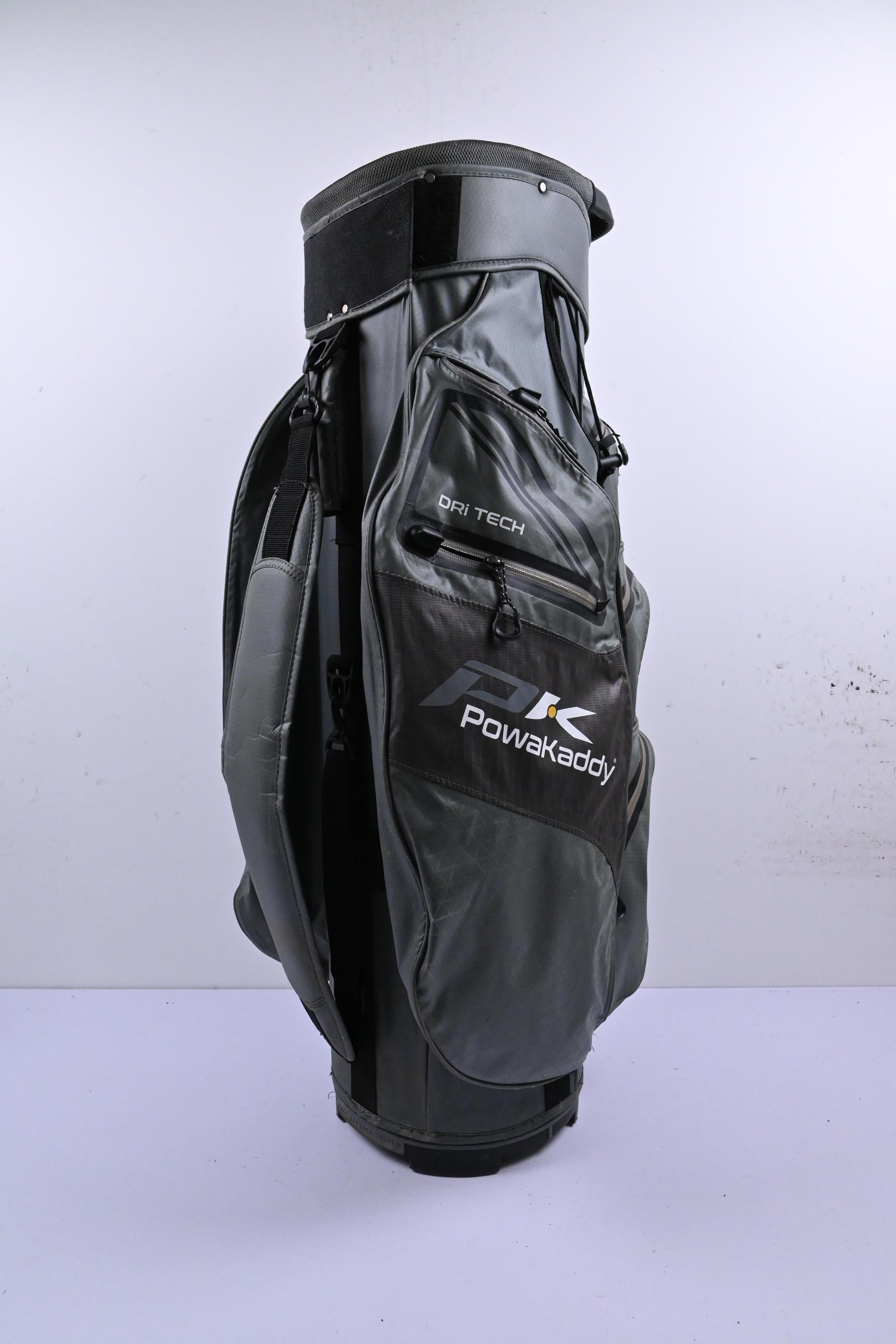 Powakaddy Dri Tech Cart Bag / 14-Way Divider / Grey & Black
