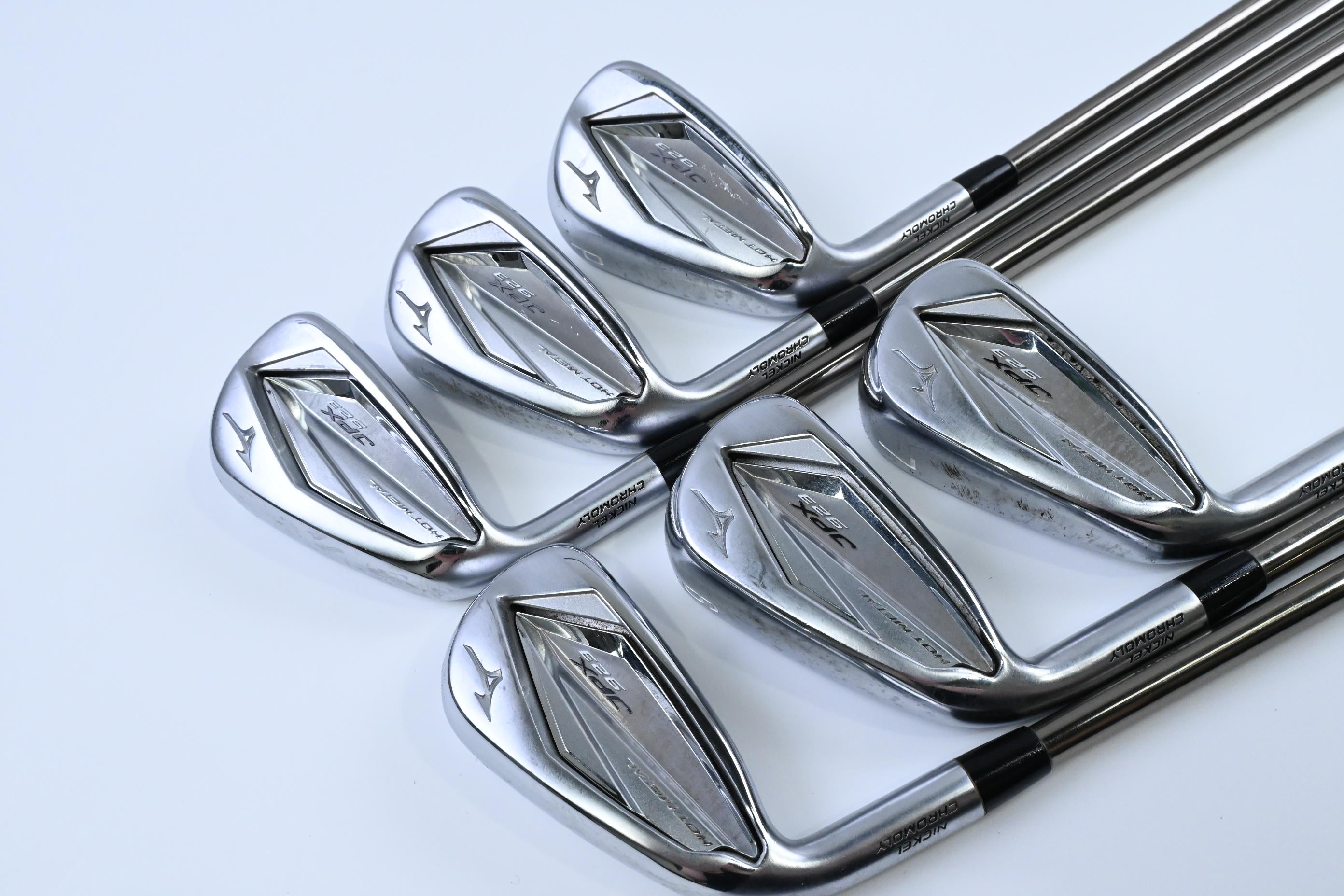 Left Hand Mizuno JPX 923 Hot Metal Irons / 5-PW / Senior Flex UST Recoil 460