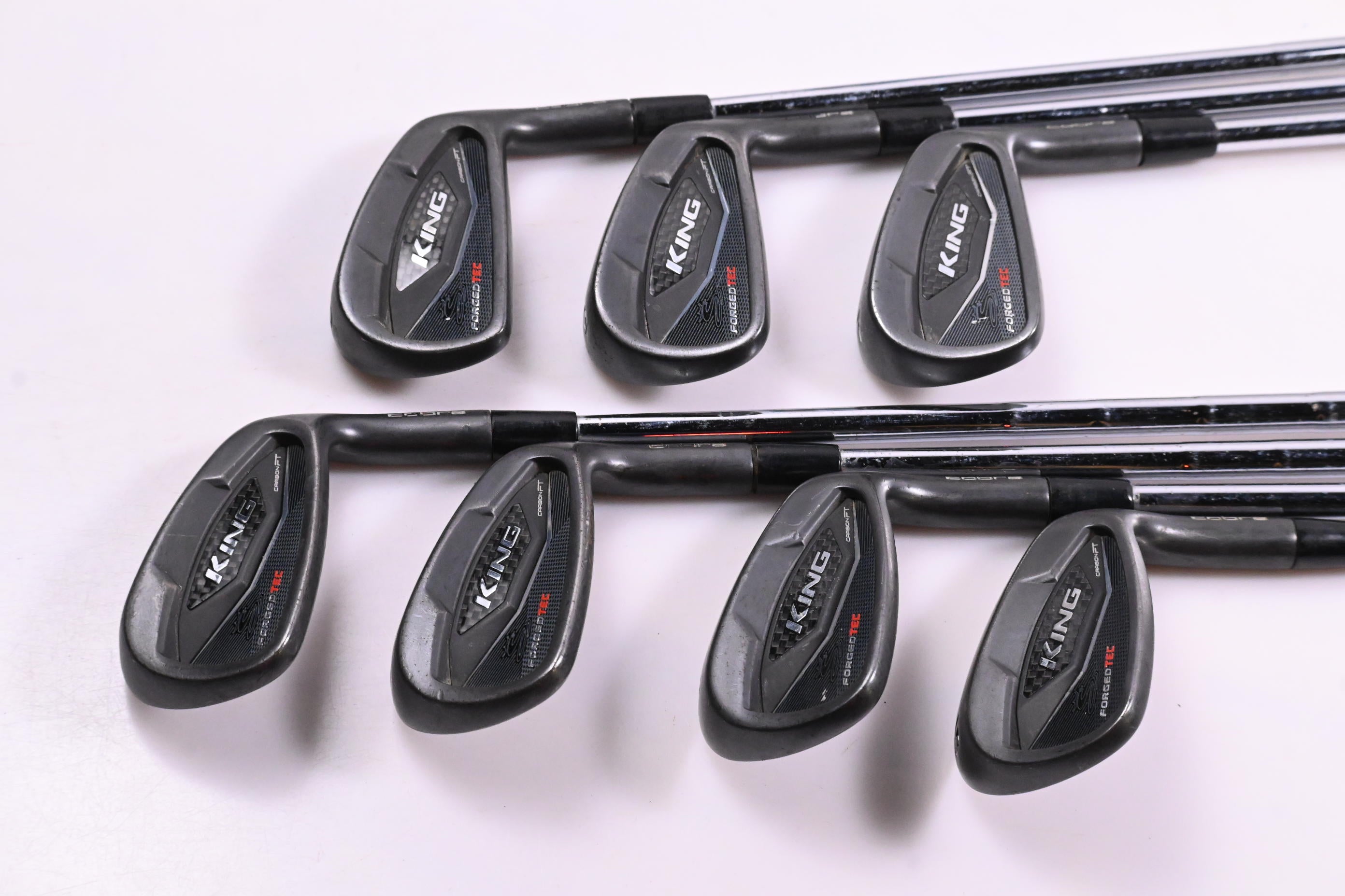 Cobra King Forged Tec Black Irons / 4-PW / Stiff Flex KBS Tour FLT 120 Shafts