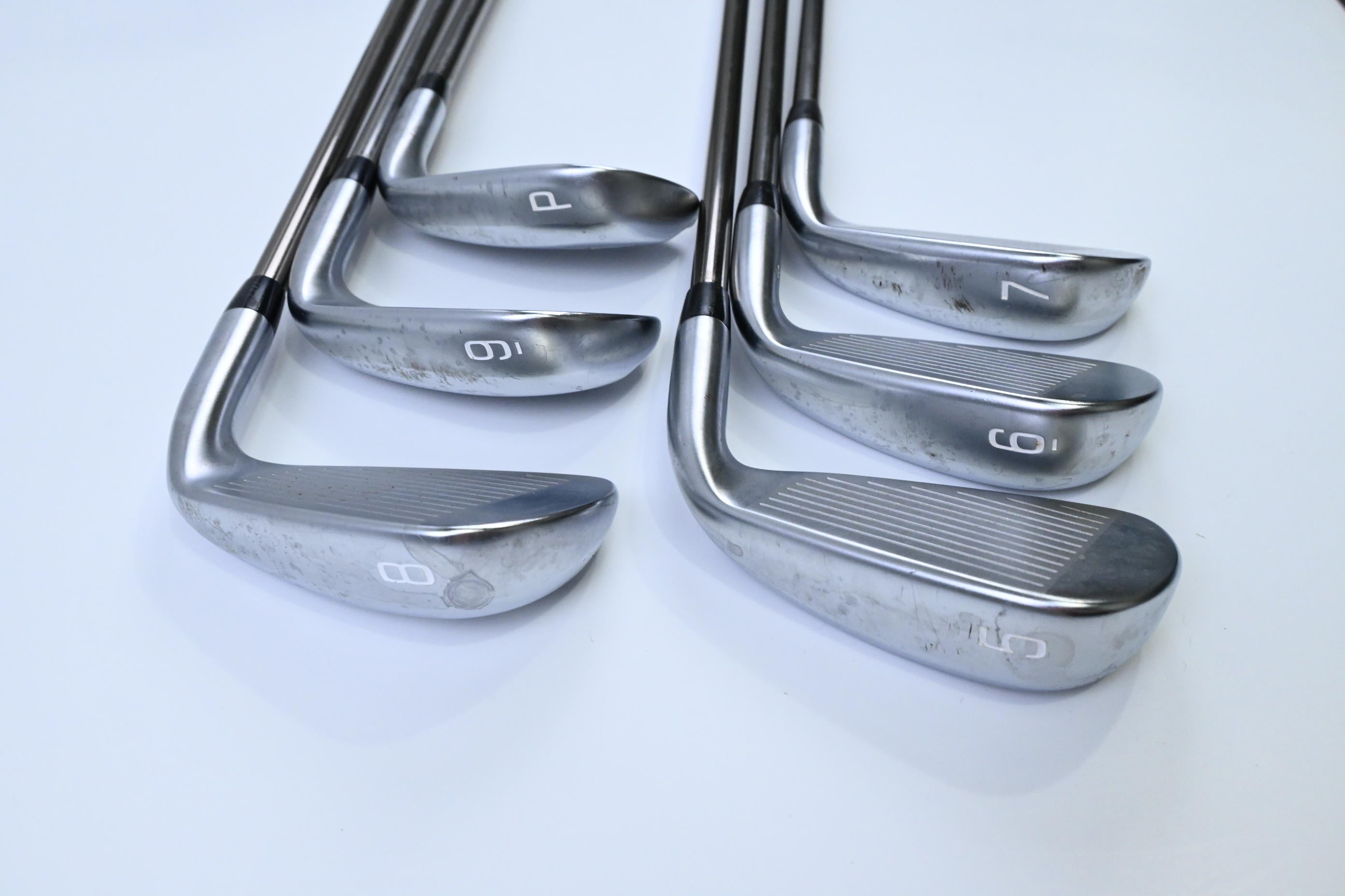 Left Hand Mizuno JPX 923 Hot Metal Irons / 5-PW / Senior Flex UST Recoil 460