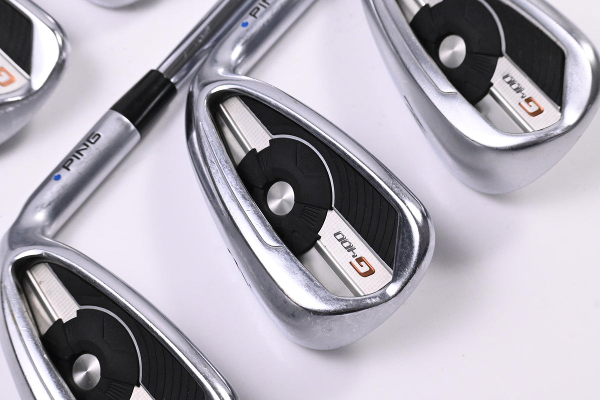 Ping G400 Irons / 6-PW / Blue Dot / Regular Flex Ping AWT 2.0 Shafts