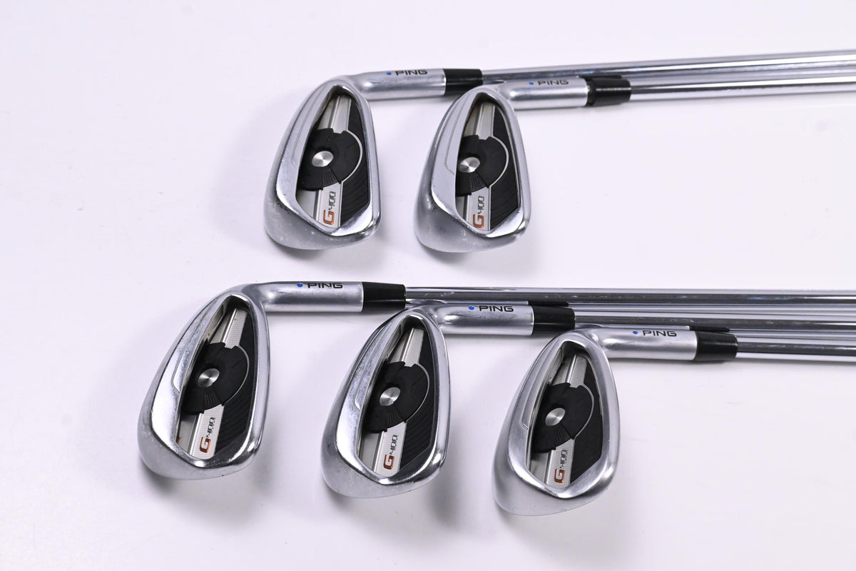 Ping G400 Irons / 6-PW / Blue Dot / Regular Flex Ping AWT 2.0 Shafts