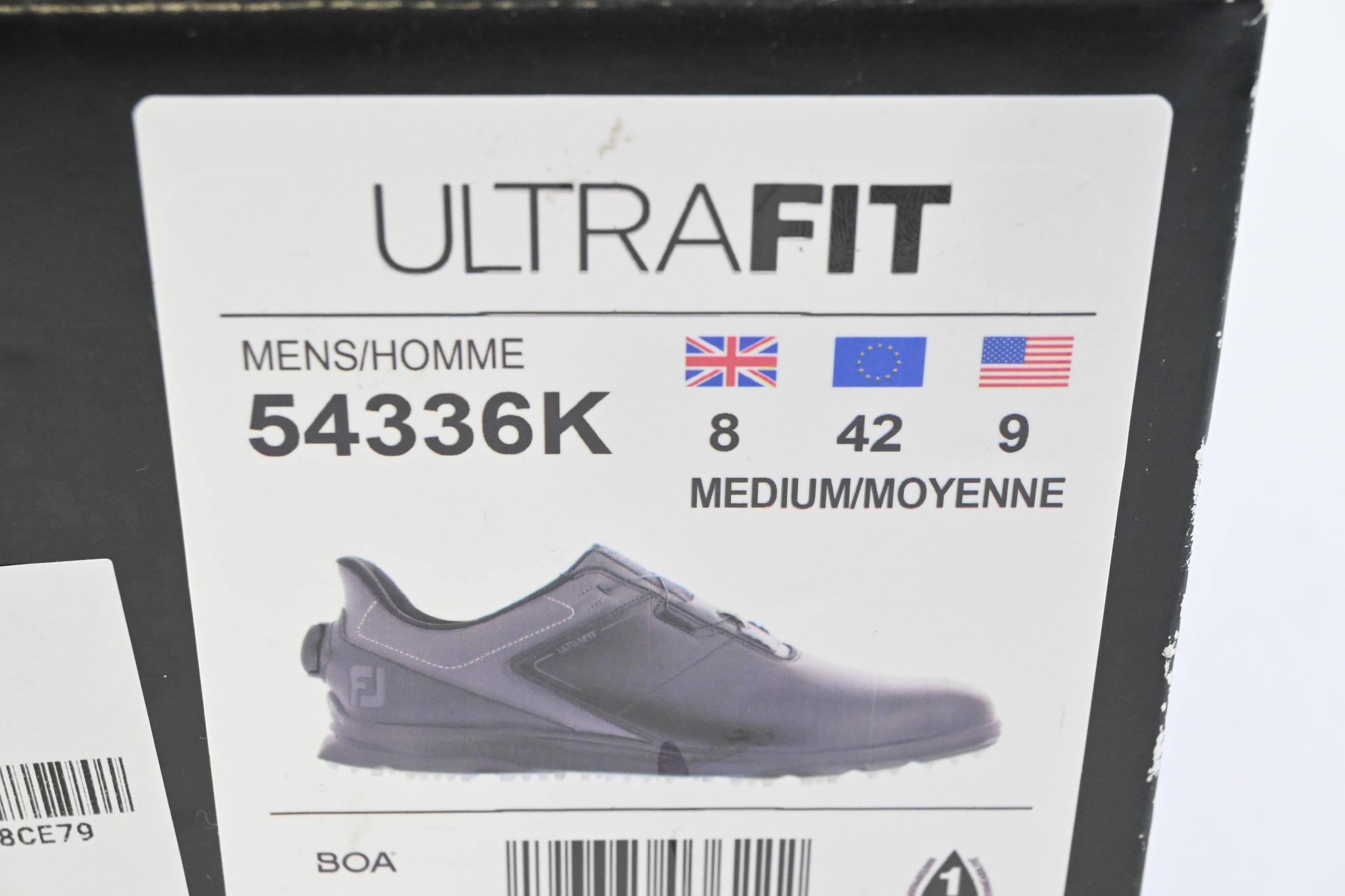 FootJoy UltraFit SL BOA Golf Shoes / Size UK 8 / Black
