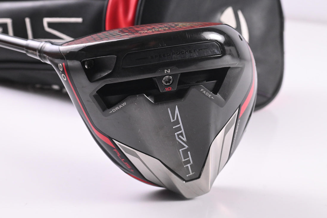 Left Hand Taylormade Stealth Plus Driver / 9 Degree / Stiff Flex HZRDUS Black 70