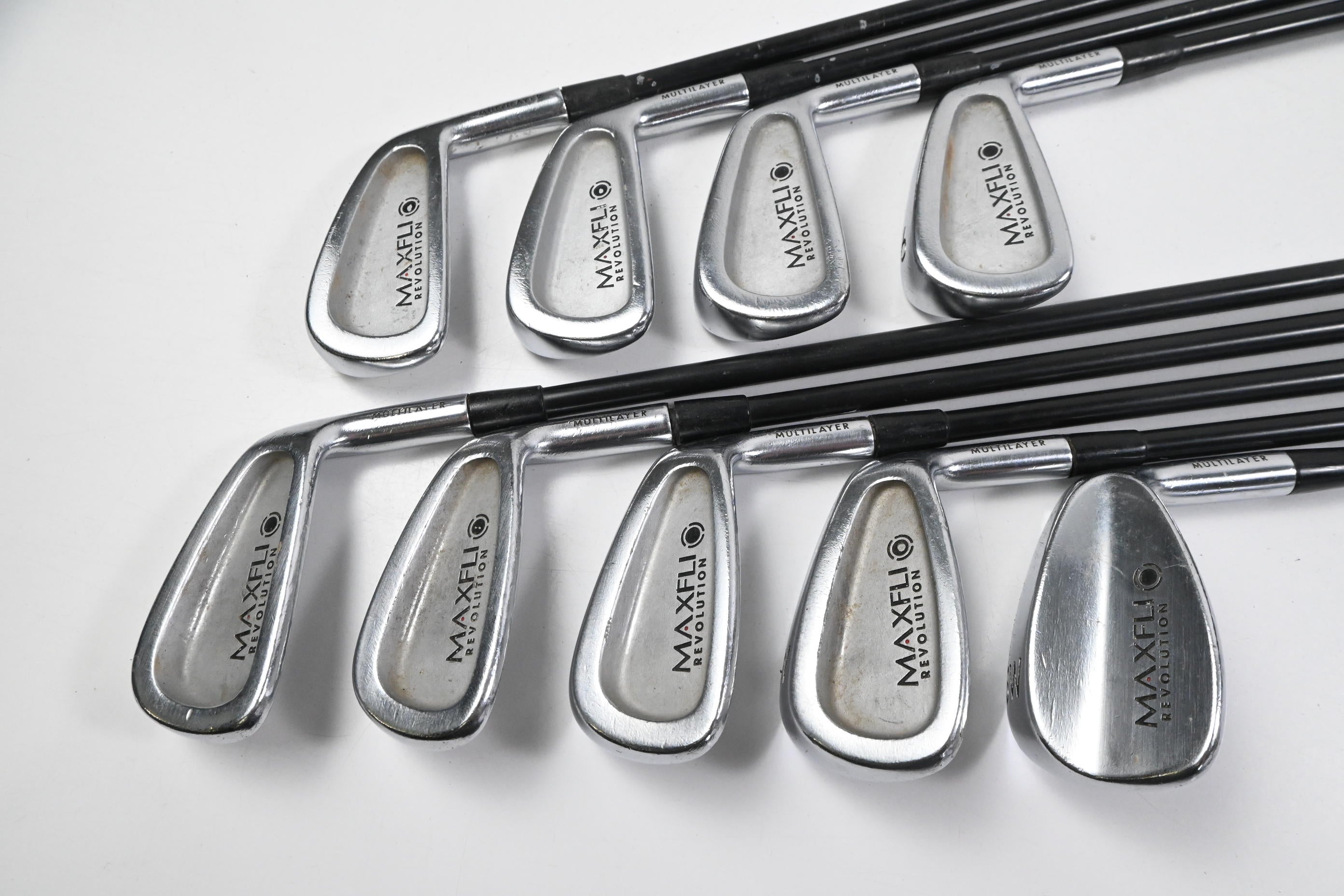 Maxfli Revolution Black Dot Irons / 3-PW+SW / Stiff Flex EI-70 Shafts