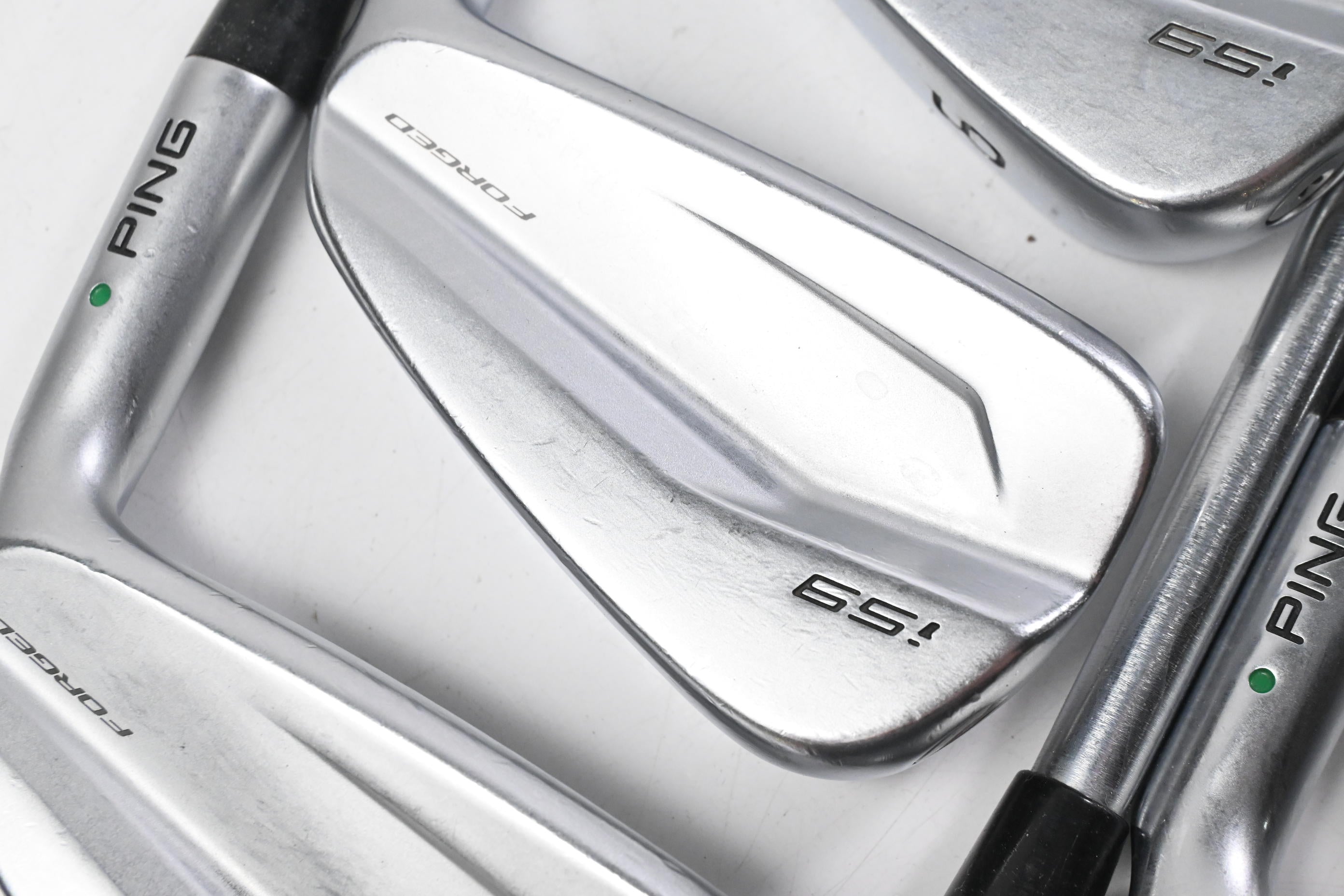 Ping i59 Irons / 4-PW / Green Dot / Stiff Flex Project X LS 120 Steel Shafts