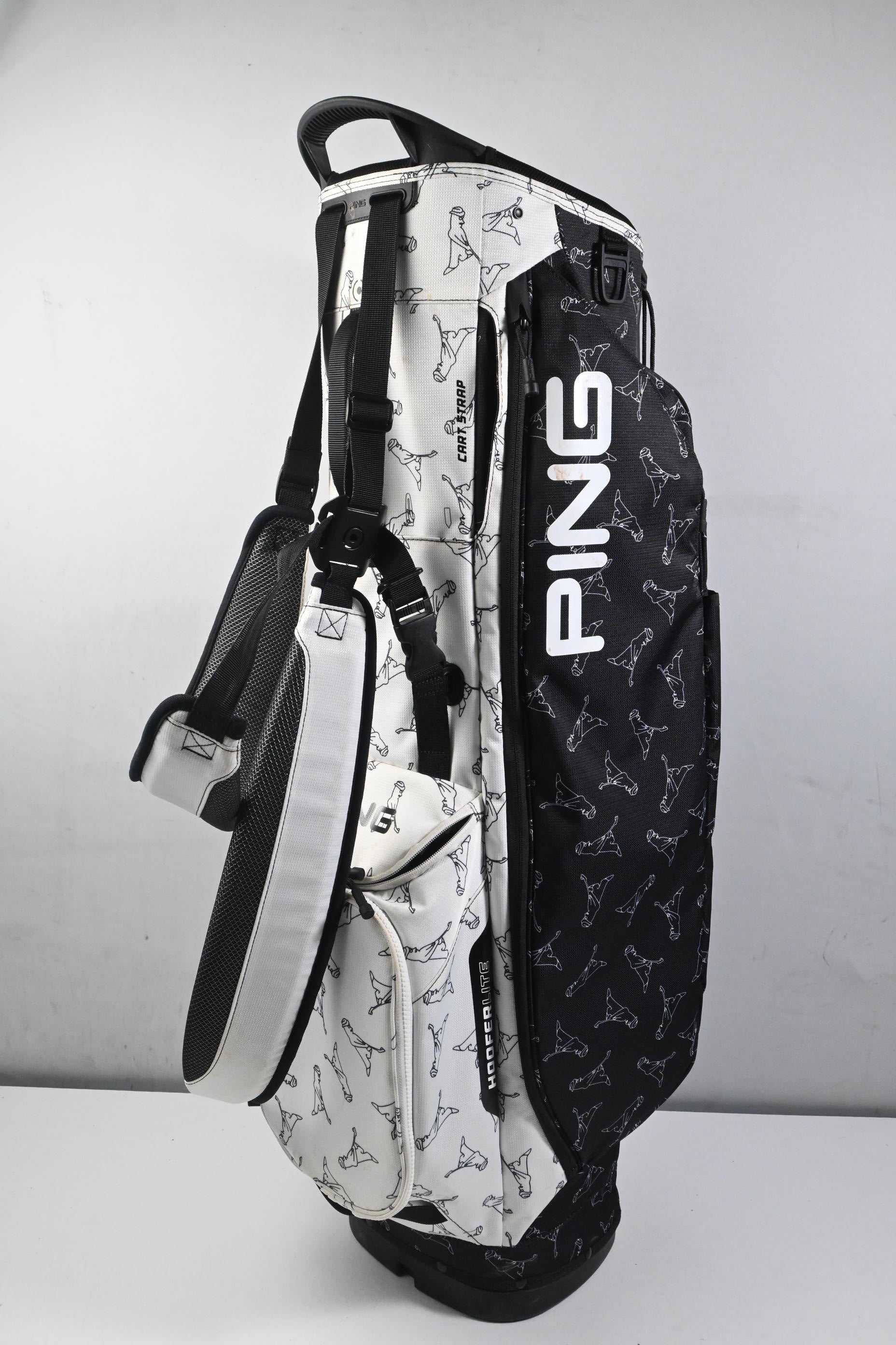 Ping Hoofer Stand Bag / 4-Way Divider / Black & White