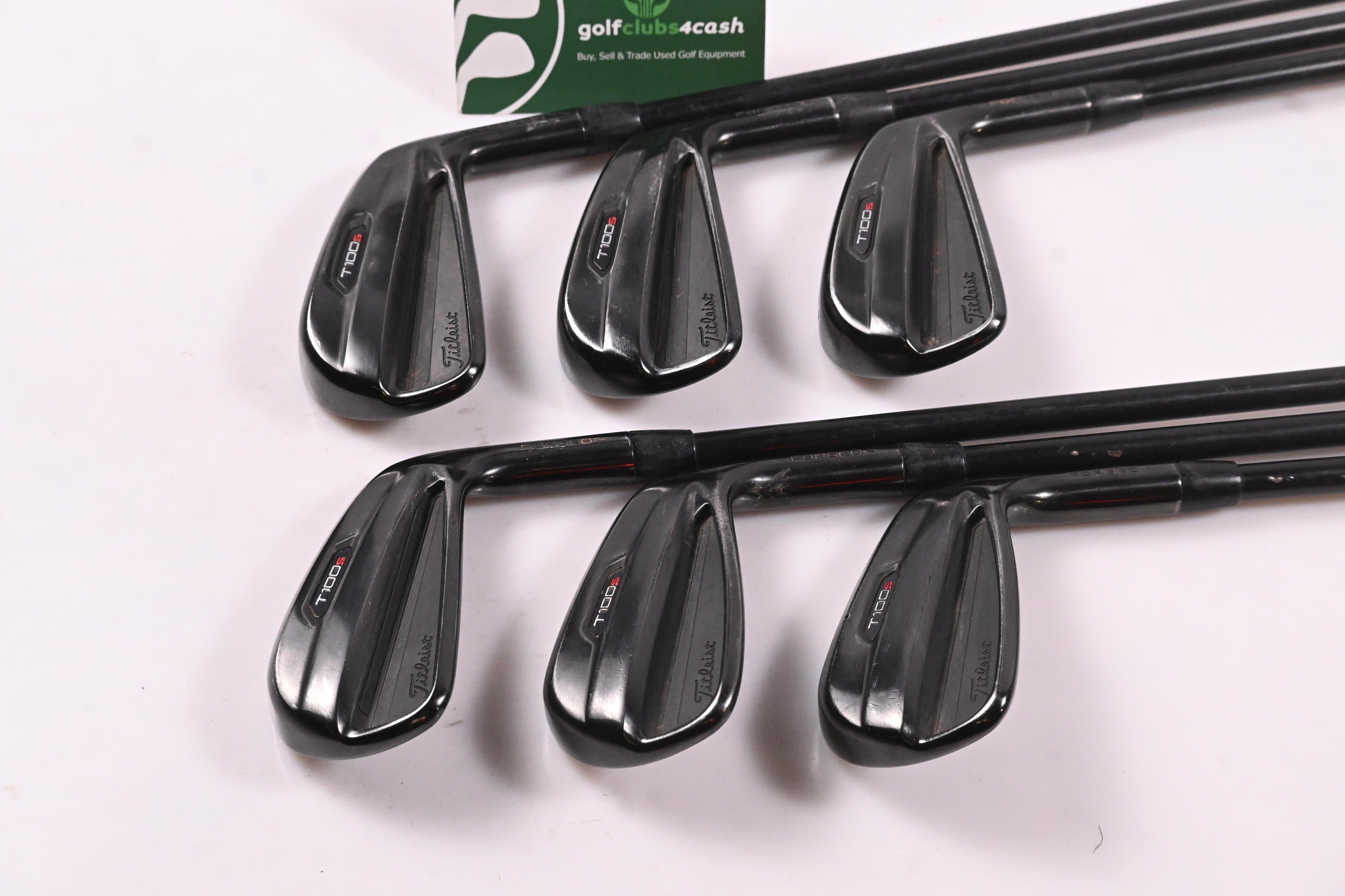 Titleist T100.S Ltd Edition Black Irons / 4-9i / Stiff Flex AMT Red S300 Shafts