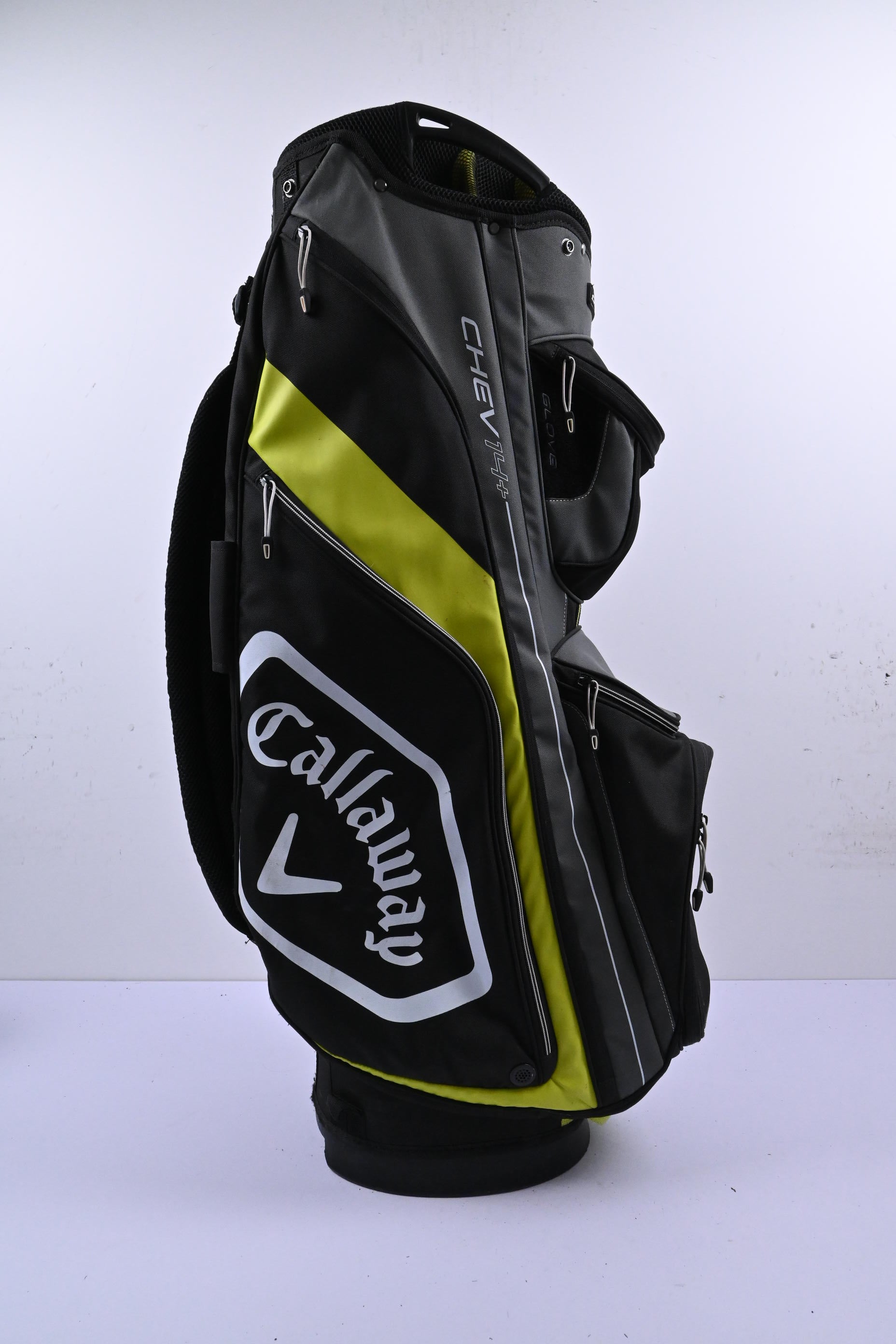 Callaway Chev 14+ Cart Bag / 14-Way Divider / Black, Grey & Green