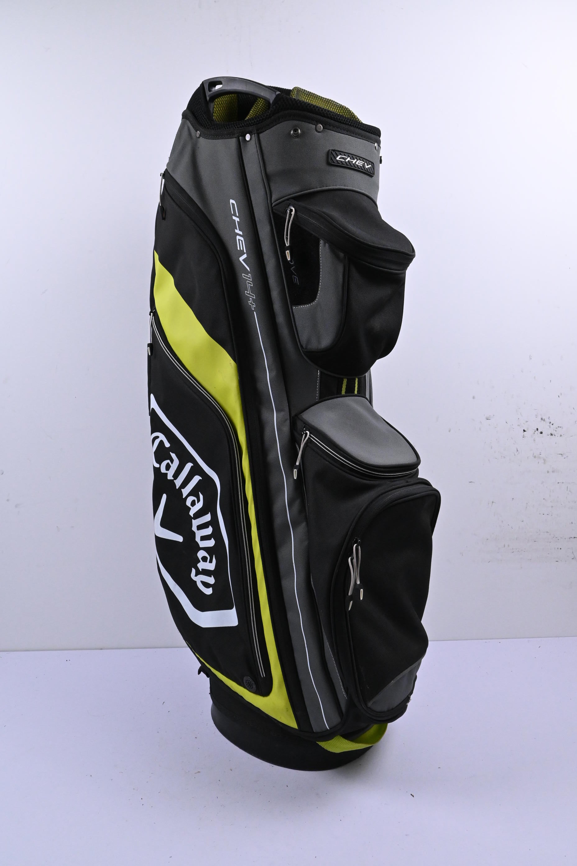 Callaway Chev 14+ Cart Bag / 14-Way Divider / Black, Grey & Green