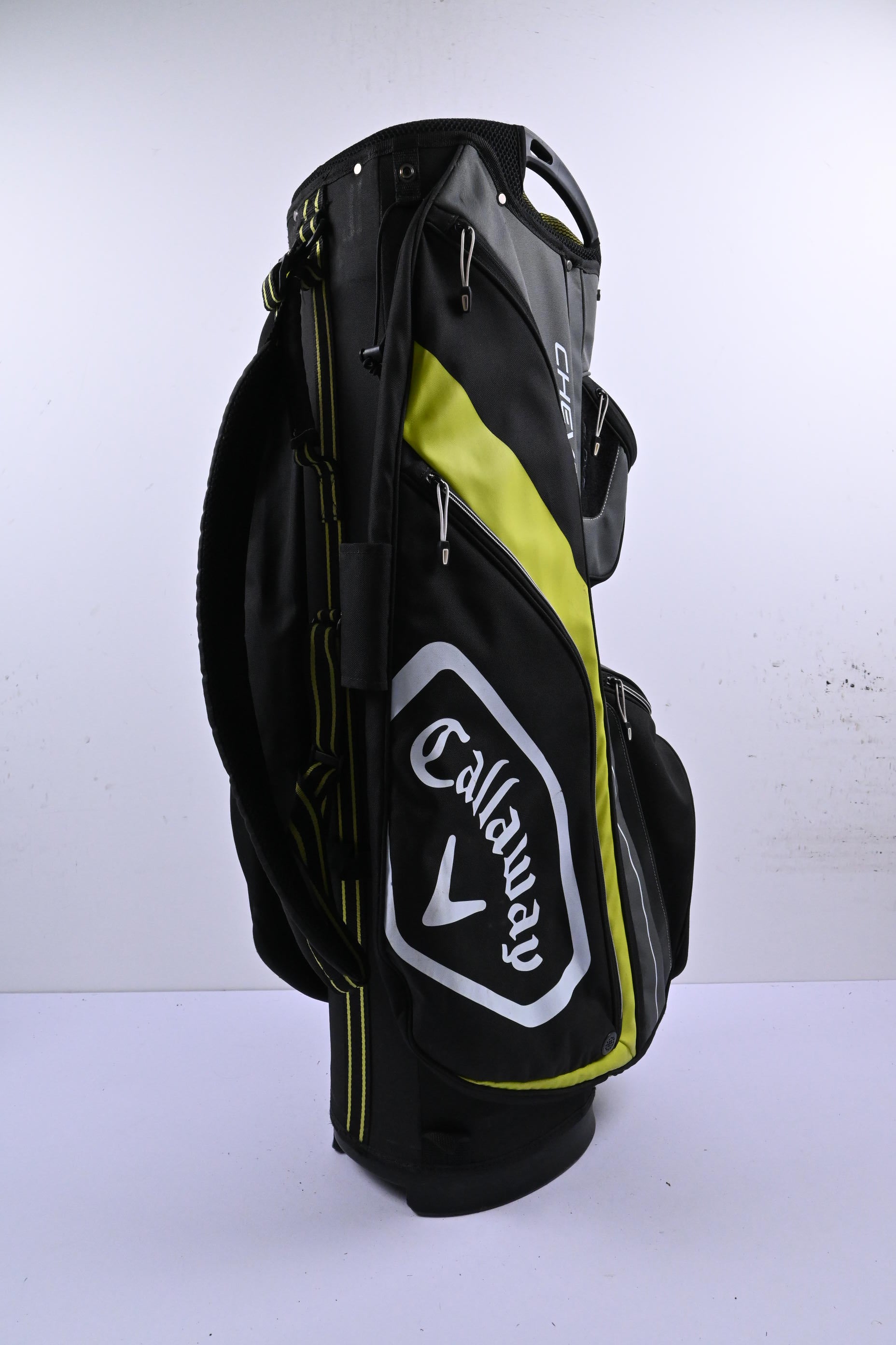 Callaway Chev 14+ Cart Bag / 14-Way Divider / Black, Grey & Green