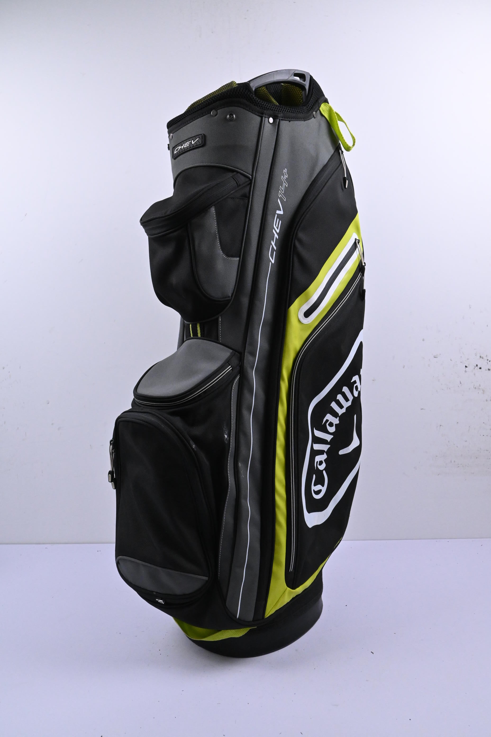 Callaway Chev 14+ Cart Bag / 14-Way Divider / Black, Grey & Green