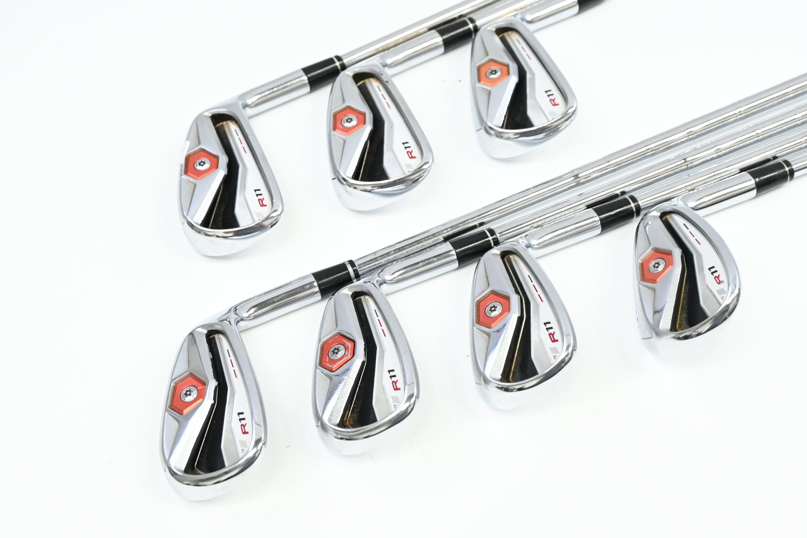 Taylormade R11 Irons / 5-PW+SW / Stiff Flex KBS 90 Shafts
