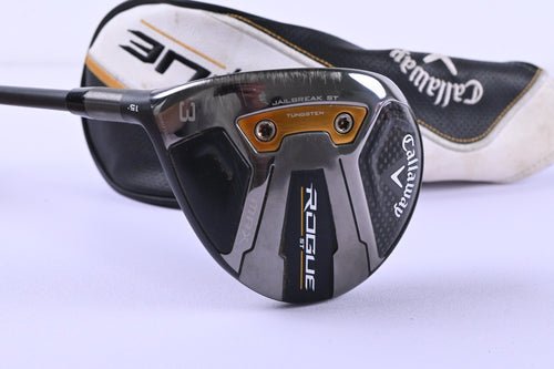 Left Hand Callaway Rogue ST Max #3 Wood / 15 Degree / Senior Flex Cypher 50