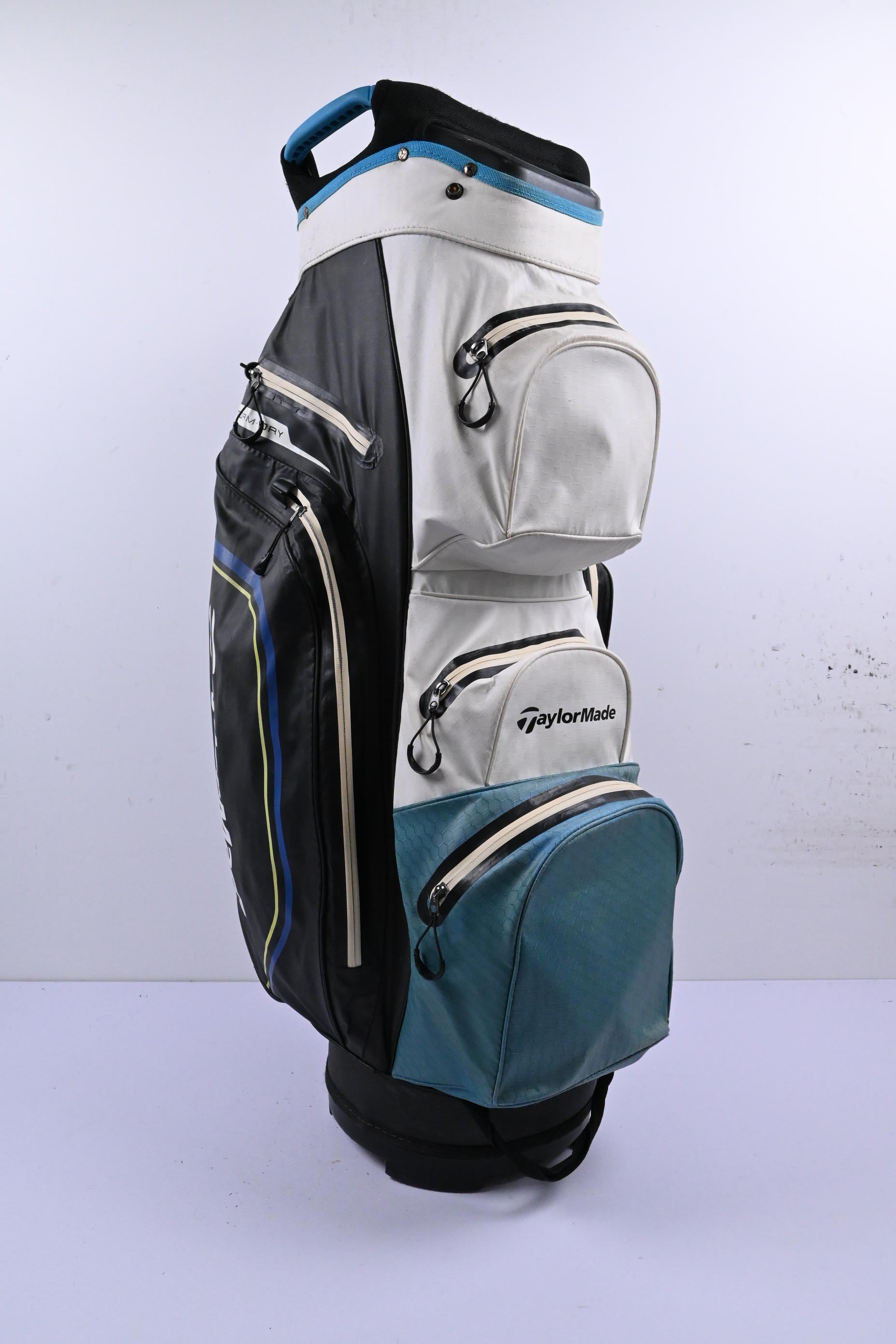 Taylormade Storm Dry Cart Bag / 14-Way Divider / Black, White & Blue