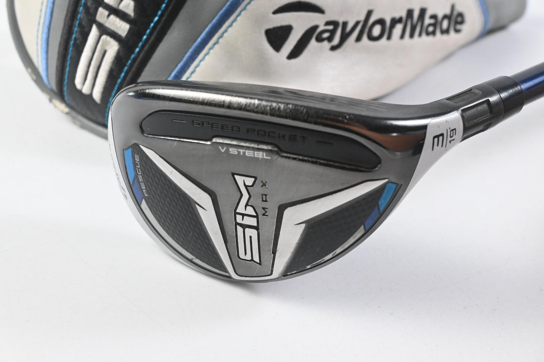 Taylormade SIM Max #3 Hybrid / 19 Degree / Stiff Flex Ventus Blue 7 Shaft