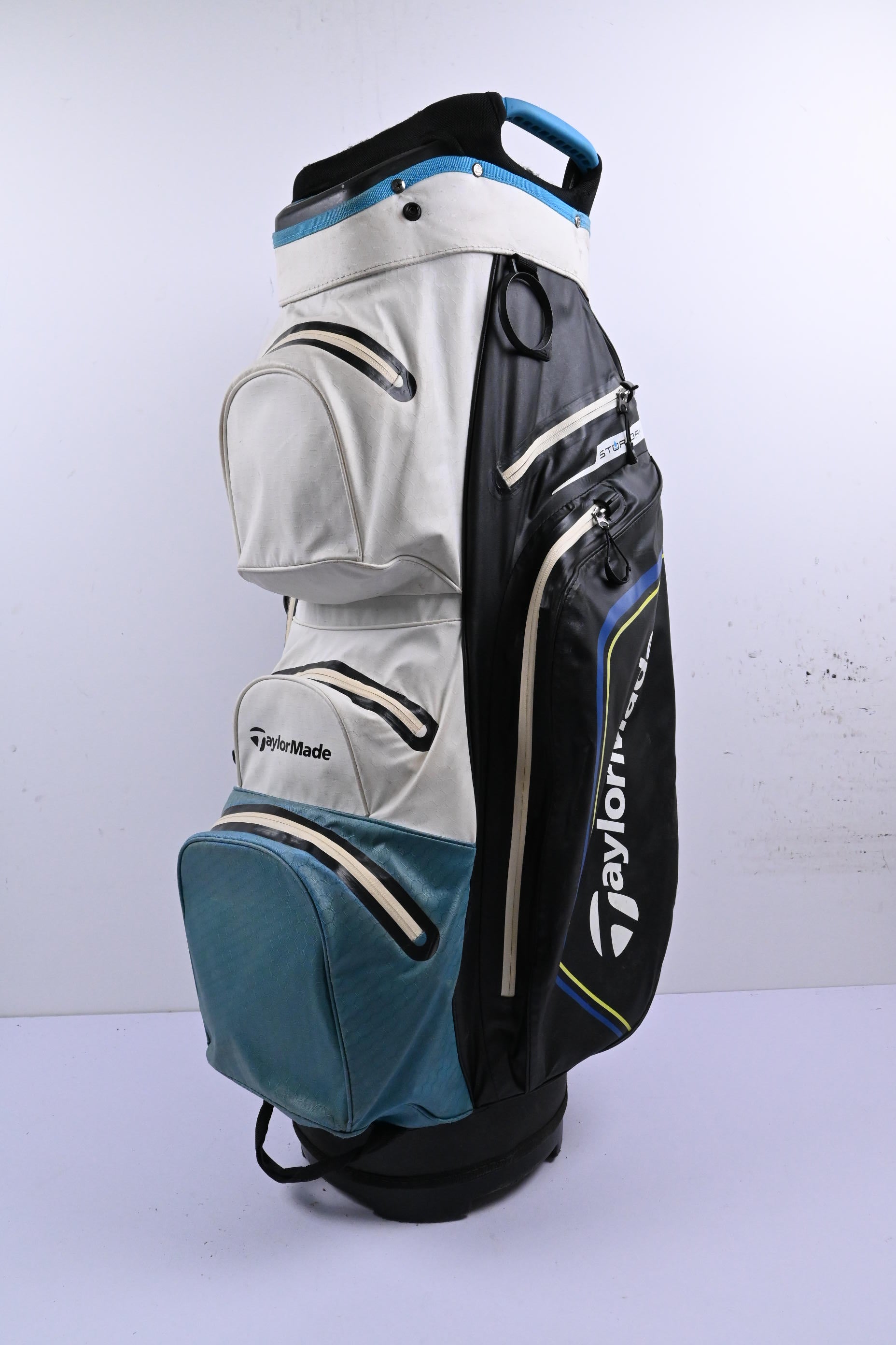 Taylormade Storm Dry Cart Bag / 14-Way Divider / Black, White & Blue