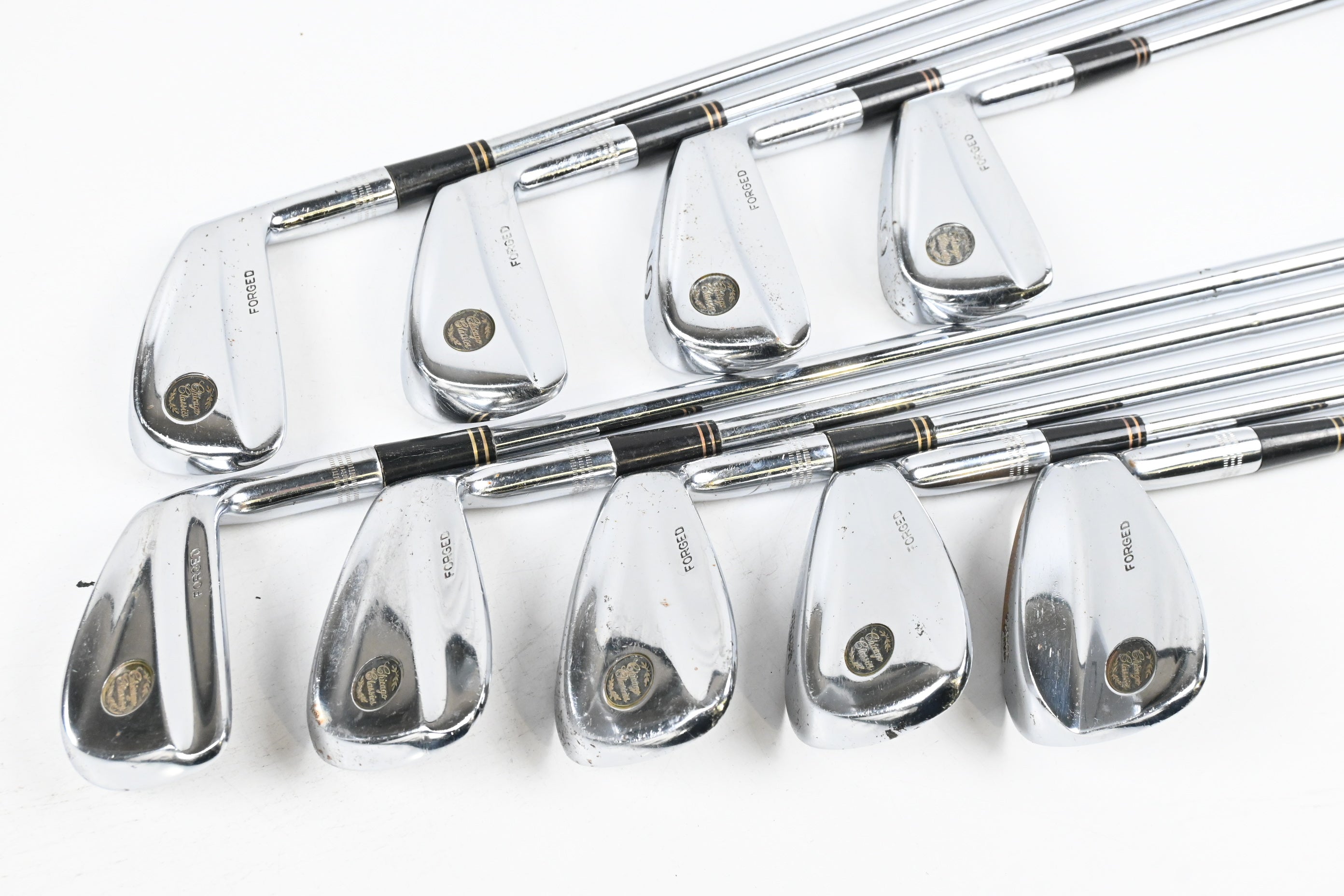 Chicago Classical Forged Irons / 3-PW+SW / Stiff Flex Steel Shafts
