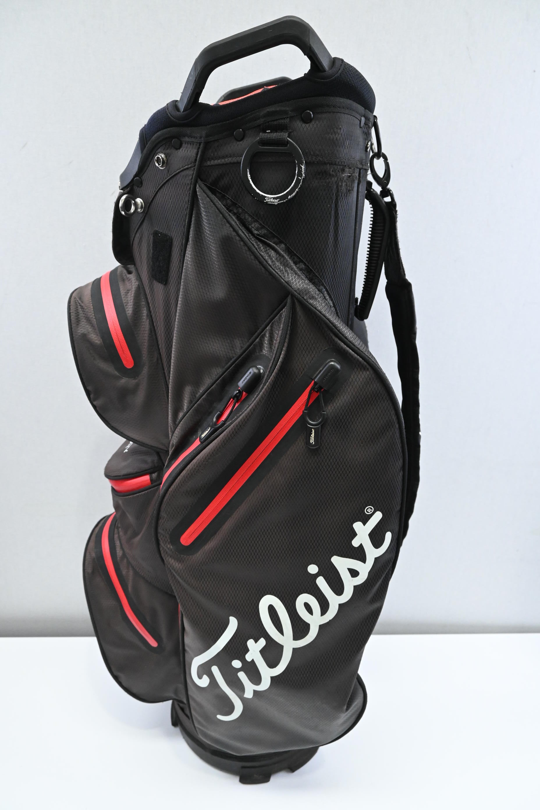 Titleist StaDry Cart Bag / 14-Way Divider / Brown, Red