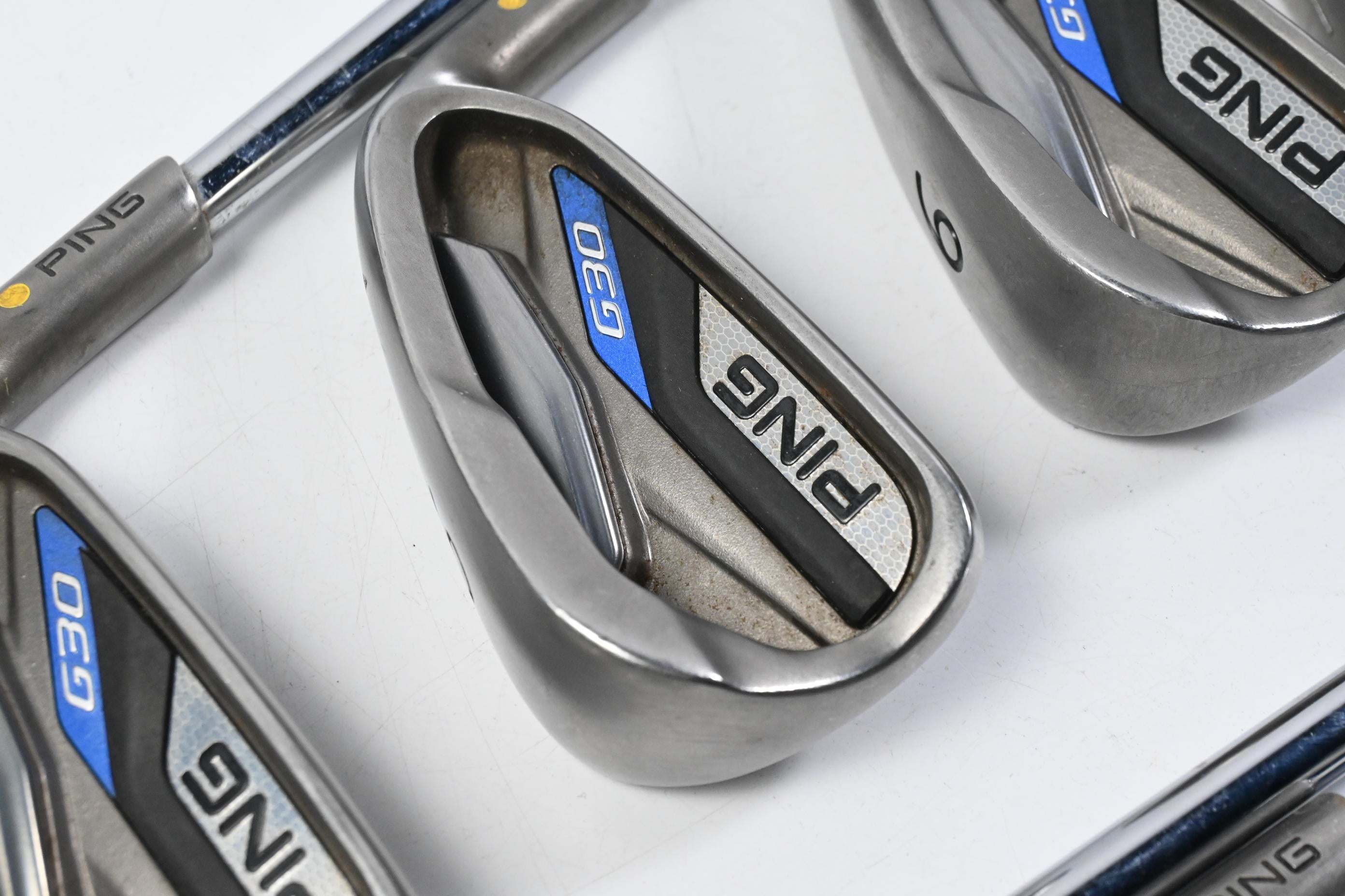 Ping G30 Irons / 4-PW+SW / Yellow Dot / Regular Flex Ping CFS Steel Shafts
