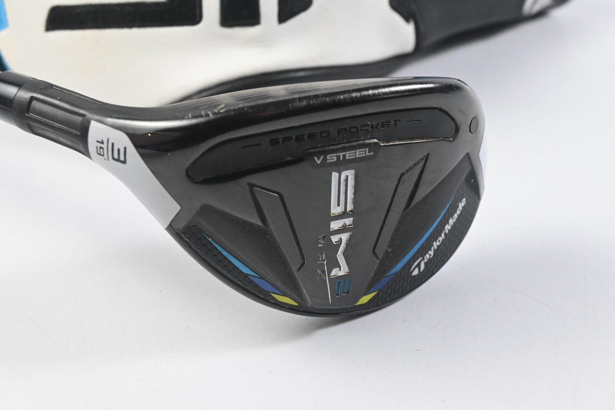 Left Hand Taylormade SIM2 Max #3 Hybrid / 19 Degree / Regular Flex Ventus Blue 6