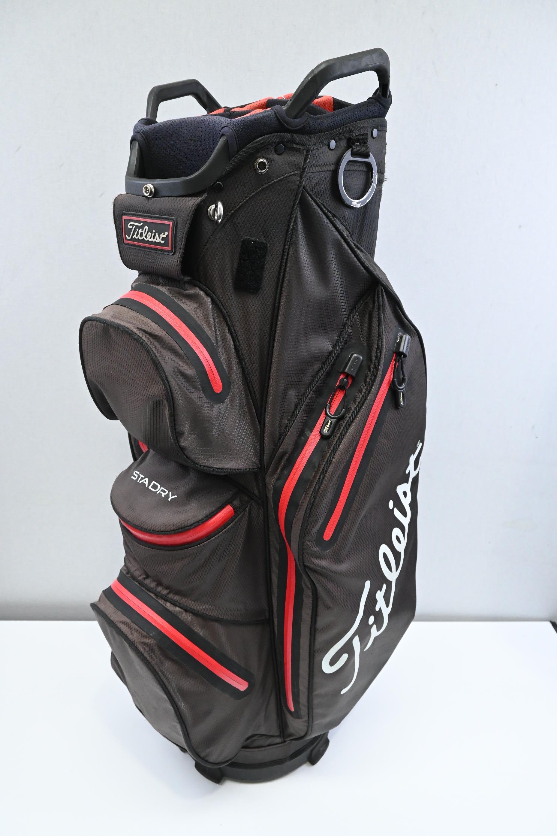 Titleist StaDry Cart Bag / 14-Way Divider / Brown, Red