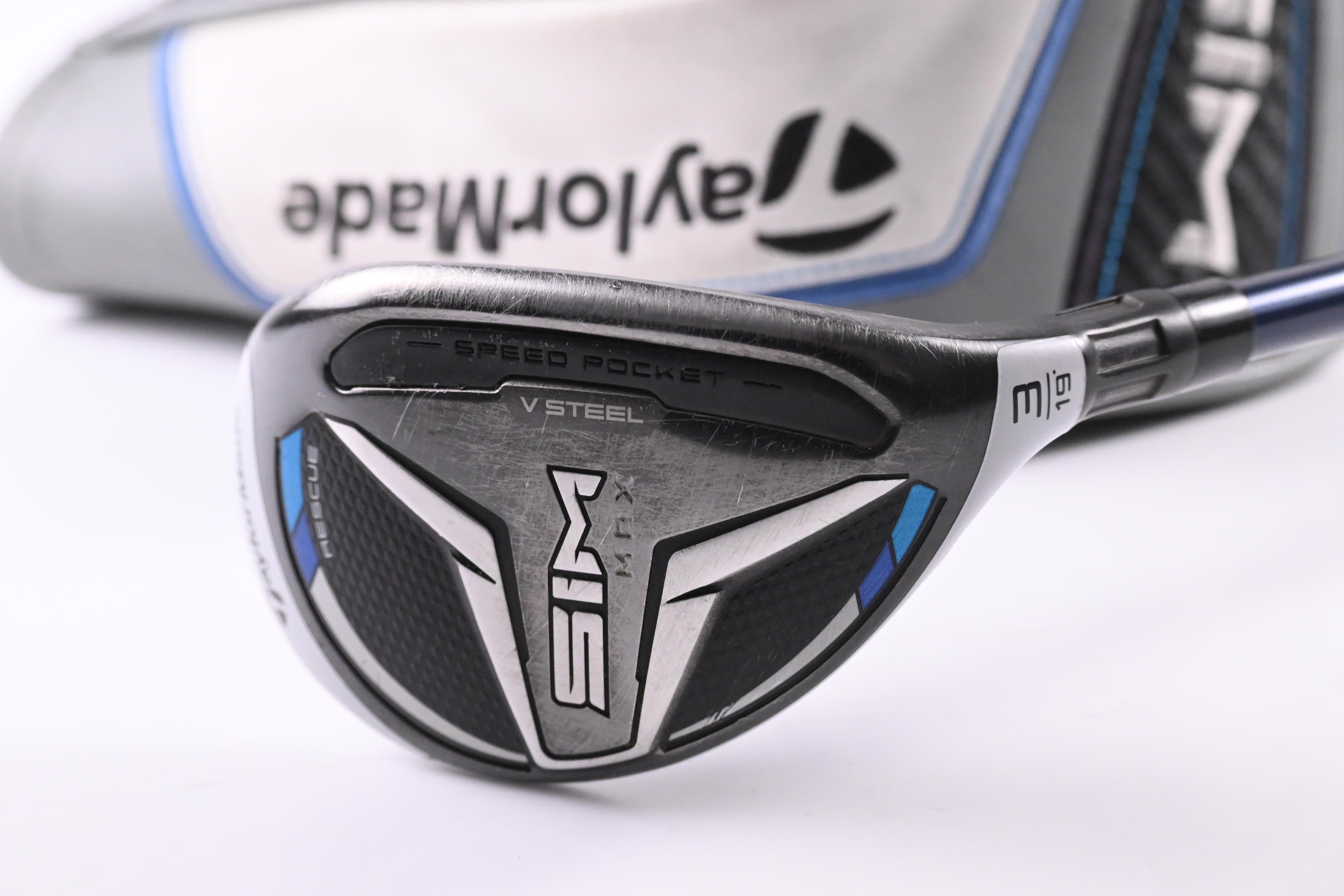 Taylormade SIM Max #3 Hybrid / 19 Degree / Stiff Flex Ventus Blue 6 Shaft