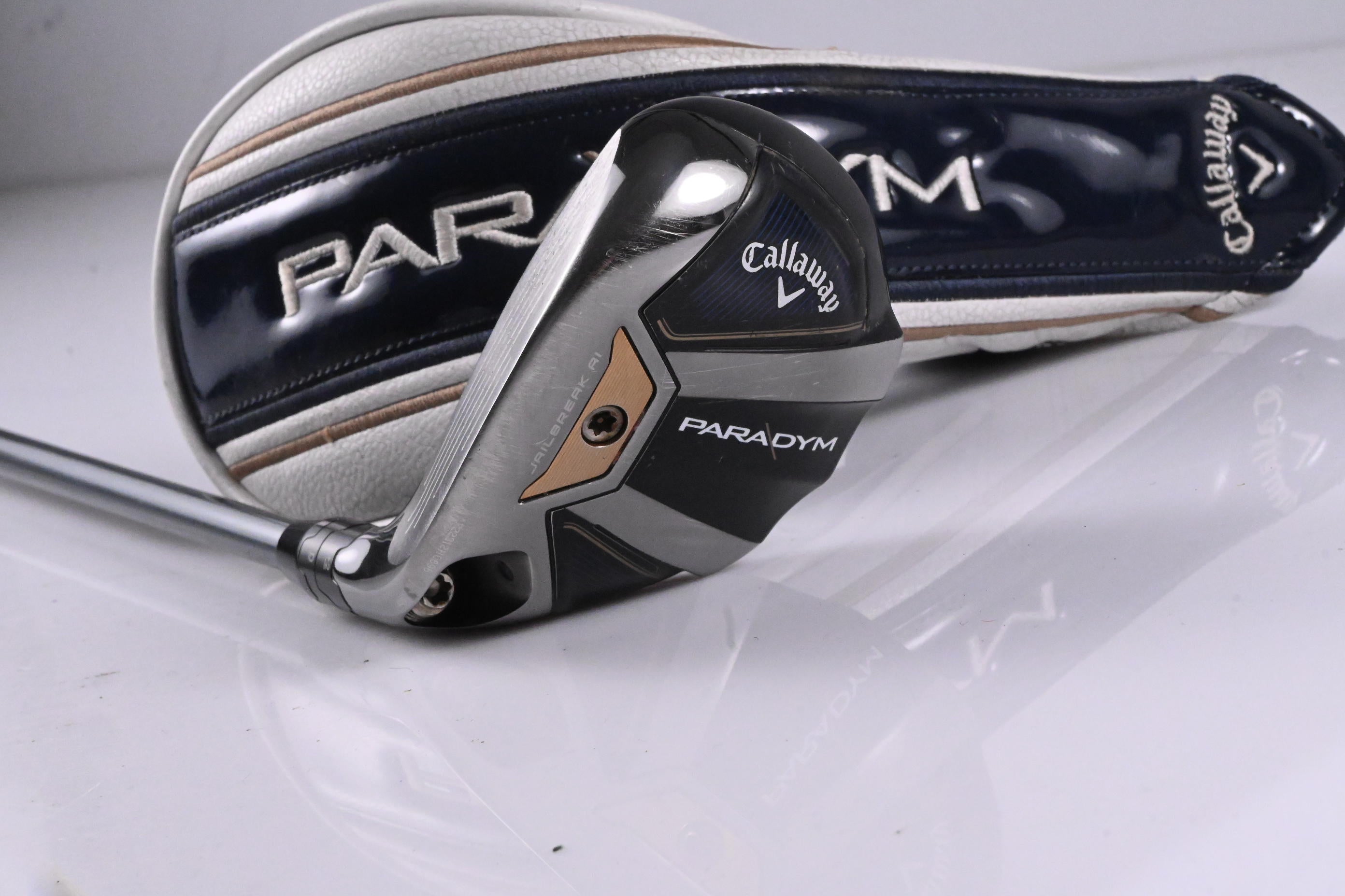 Left Hand Callaway Paradym X #4 Hybrid / 21 Degree / Stiff Flex HZRDUS Silver 75