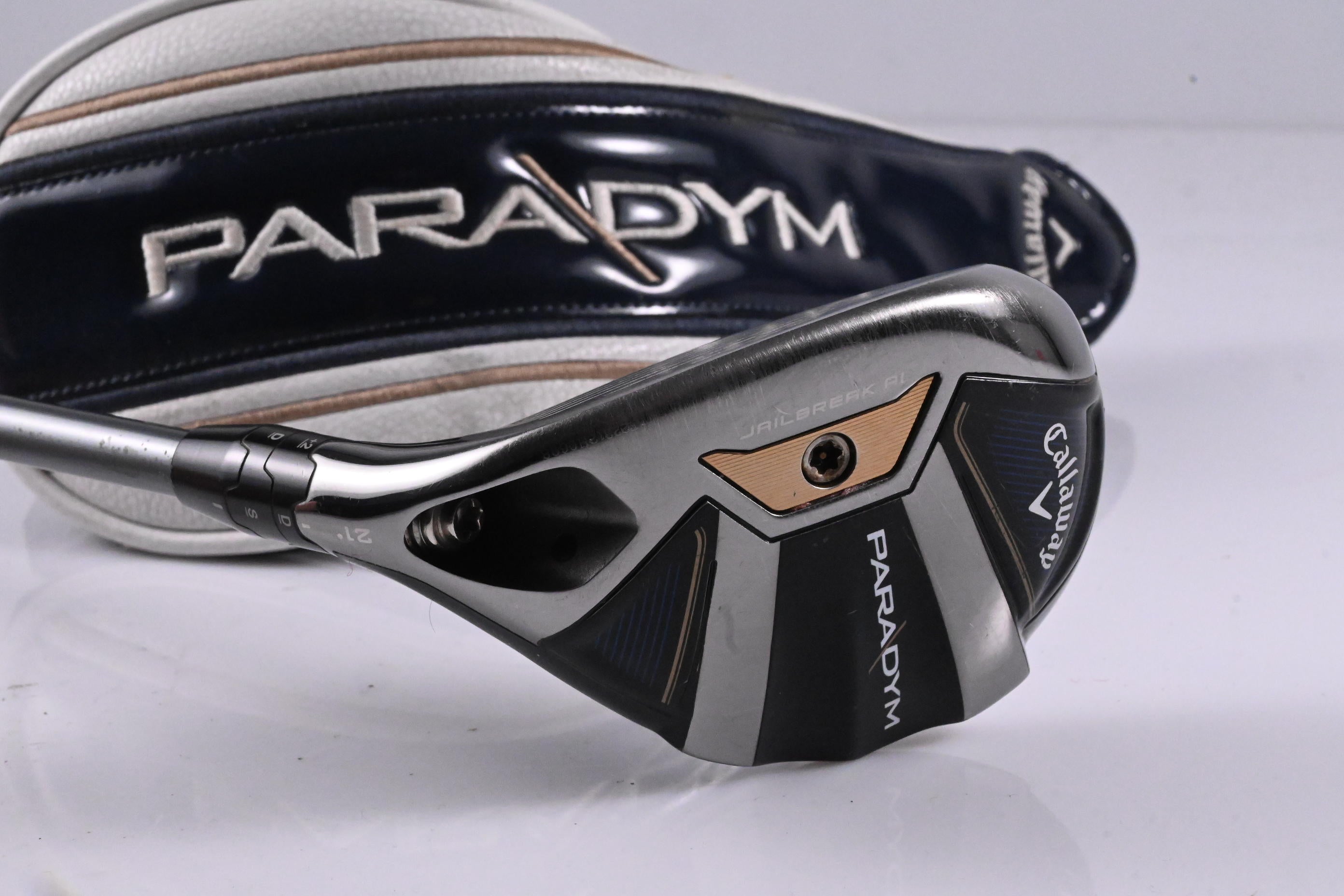 Left Hand Callaway Paradym X #4 Hybrid / 21 Degree / Stiff Flex HZRDUS Silver 75