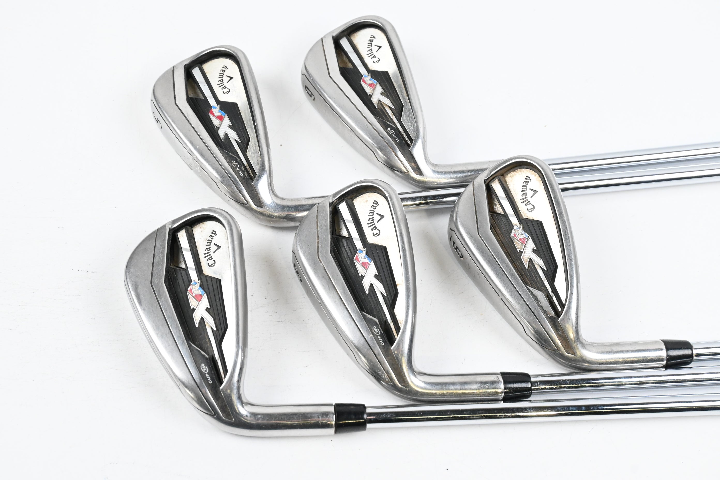 Left Hand Callaway XR Irons / 5-9i / Regular Flex Speedstep 80 Shafts