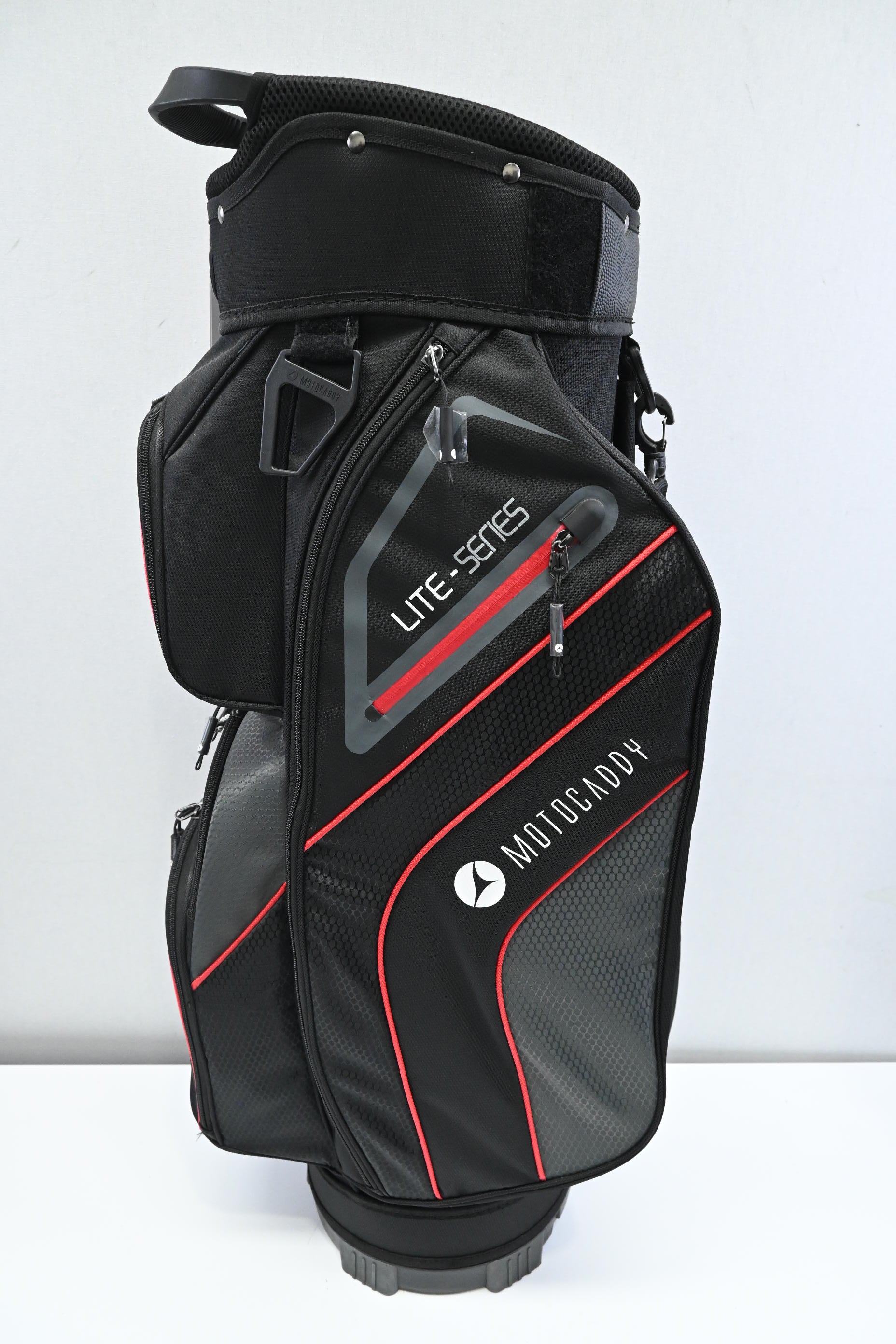 Motocaddy Lite Series Cart Bag / 14-Way Divider / Black, Red