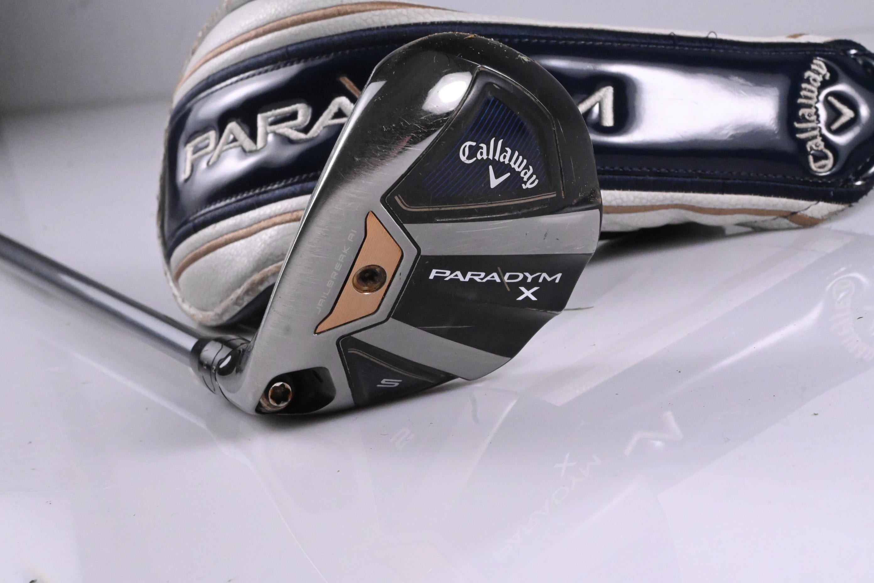 Left Hand Callaway Paradym X #4 Hybrid / 21 Degree / Stiff Flex HZRDUS Silver 75