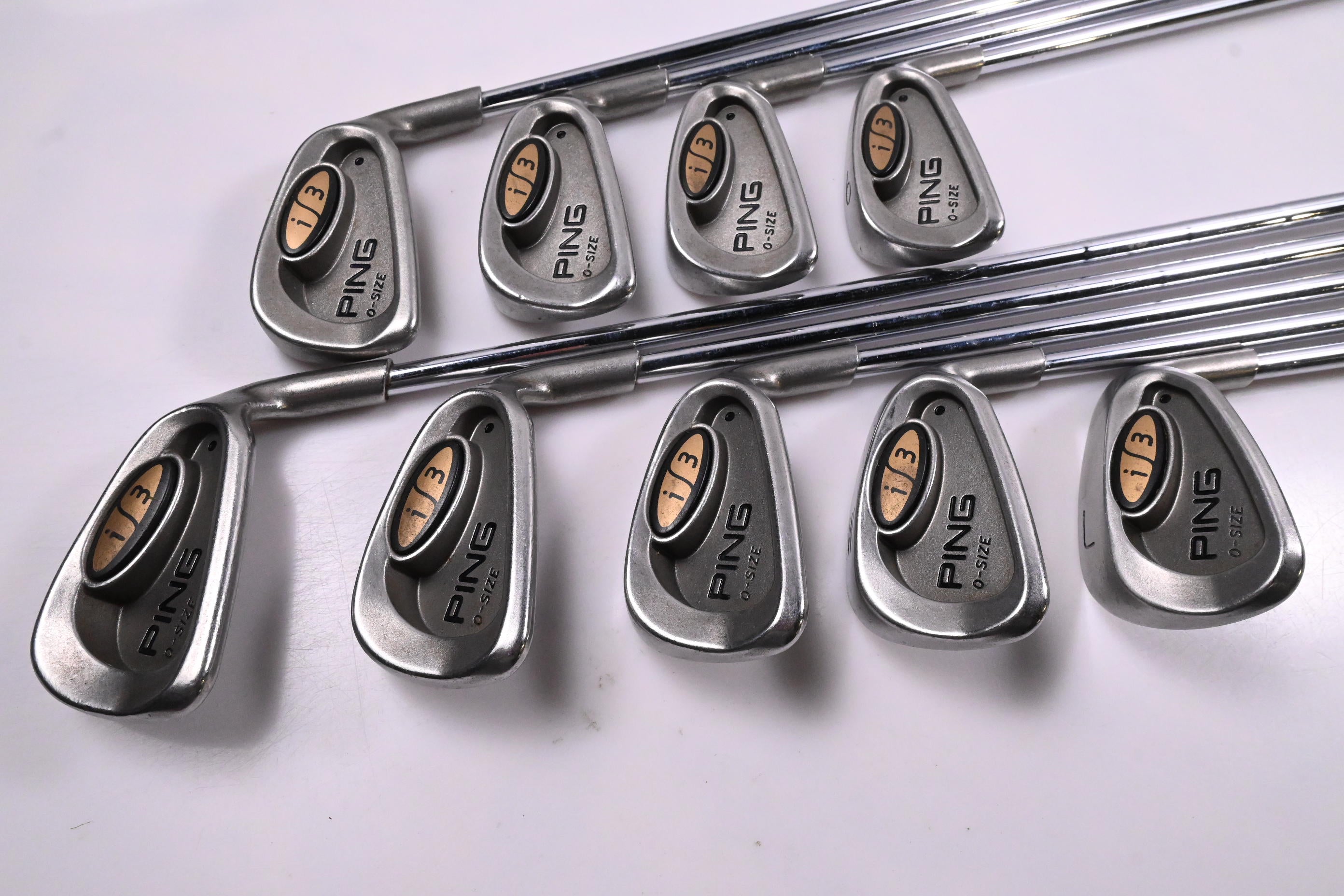 Ping i3 O-Size Irons / 3-PW+LW / Black Dot / Stiff Flex Ping JZ Shafts