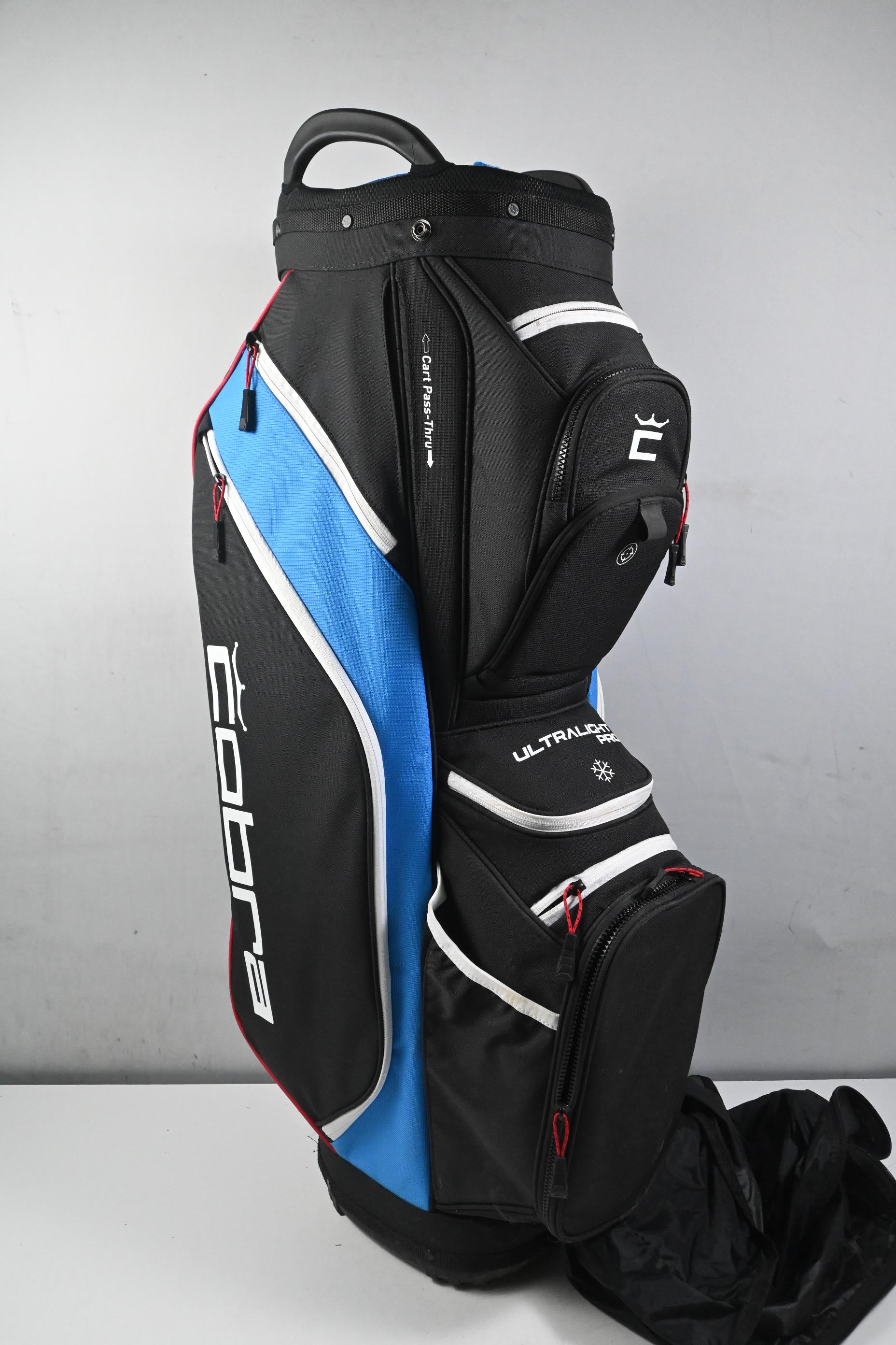 Cobra Ultralight Pro Cart Bag / 14-Way Divider / Black & Blue