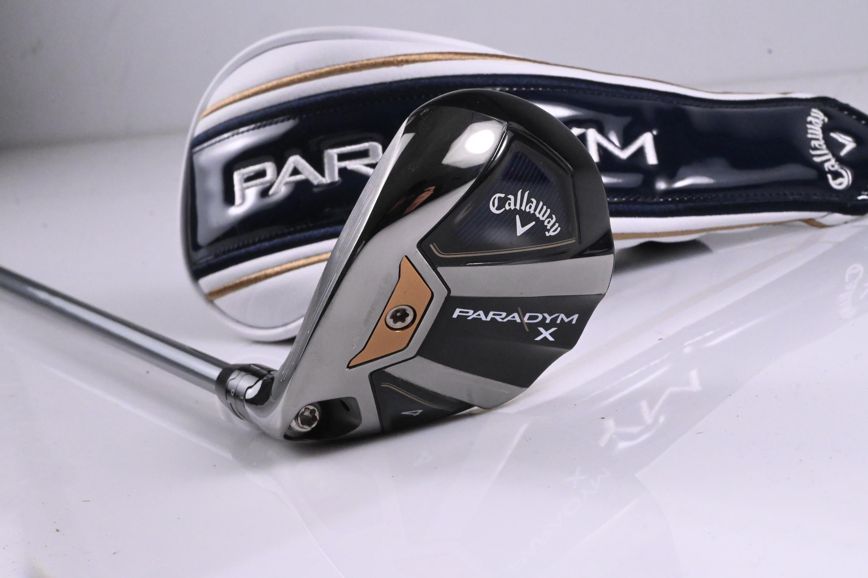 Left Hand Callaway Paradym X #4 Hybrid / 21 Degree / Stiff Flex HZRDUS Silver 75