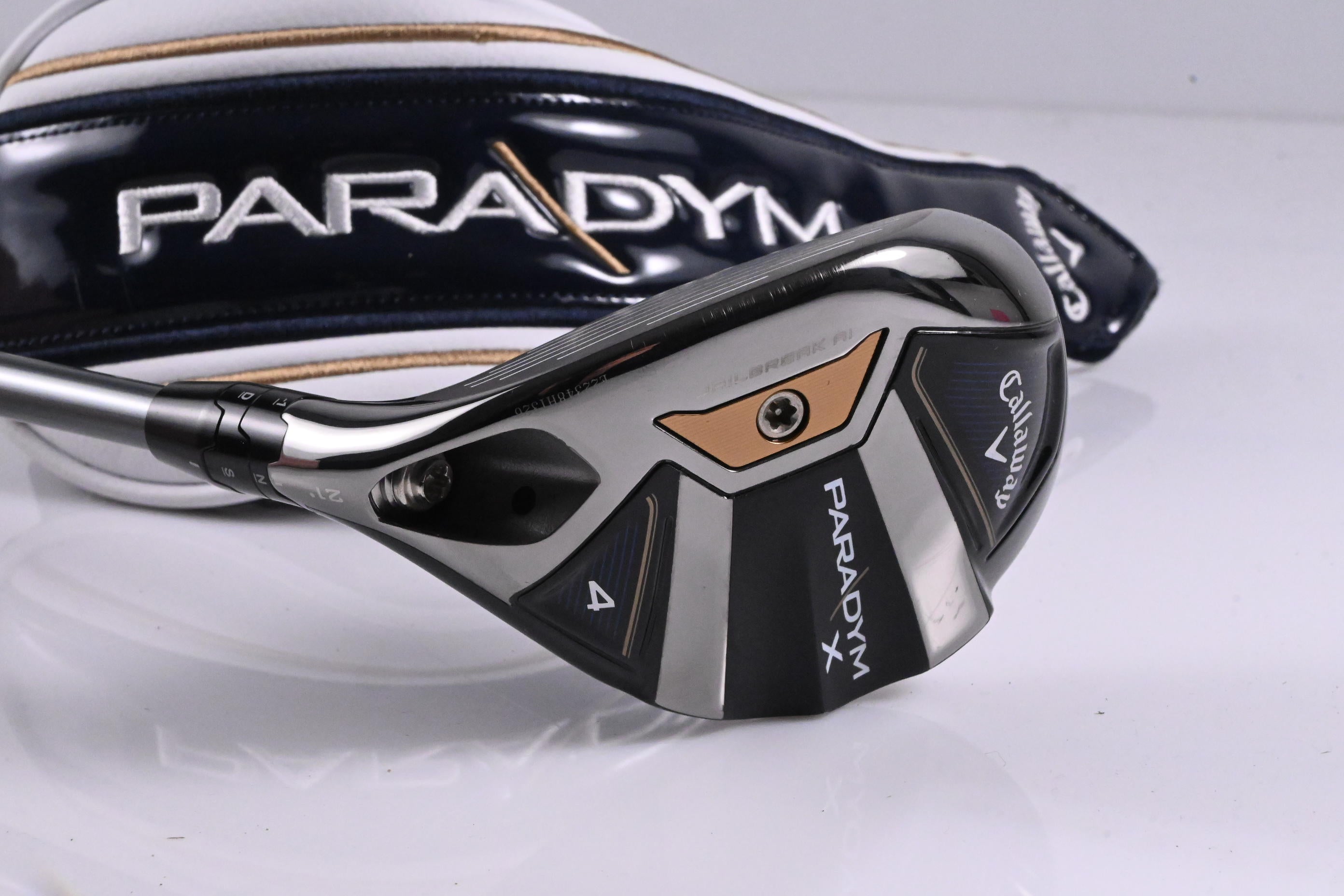 Left Hand Callaway Paradym X #4 Hybrid / 21 Degree / Stiff Flex HZRDUS Silver 75
