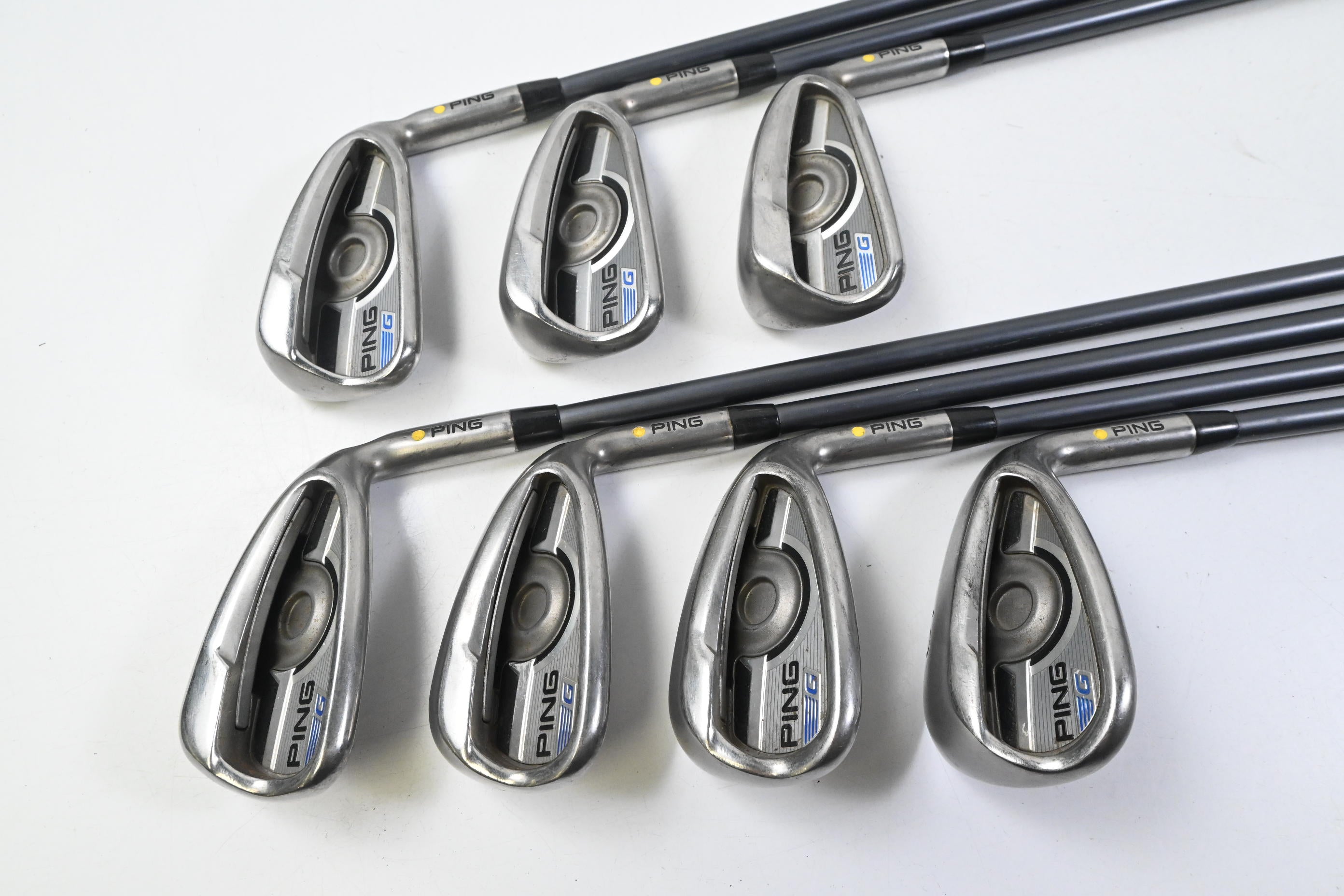 Ping G Series Irons / 5-PW+SW / Yellow Dot / Regular Flex Ping CFS 70 Shafts