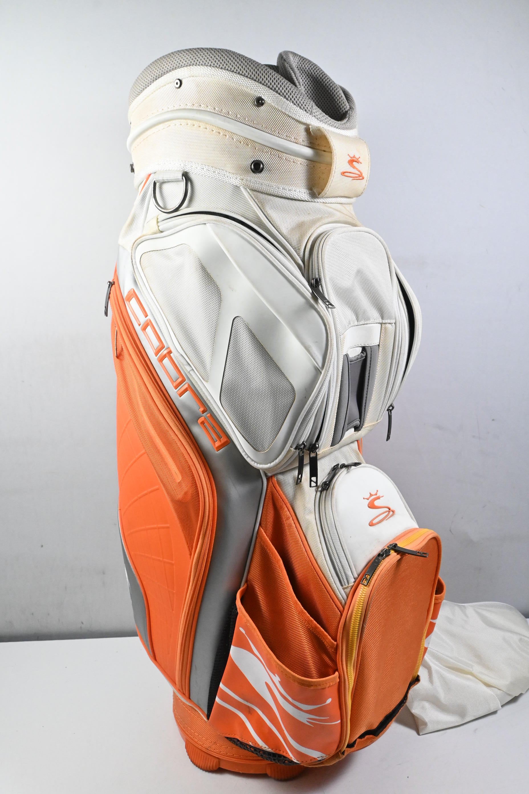 Cobra Cart Bag / 14-Way Divider / White & Orange